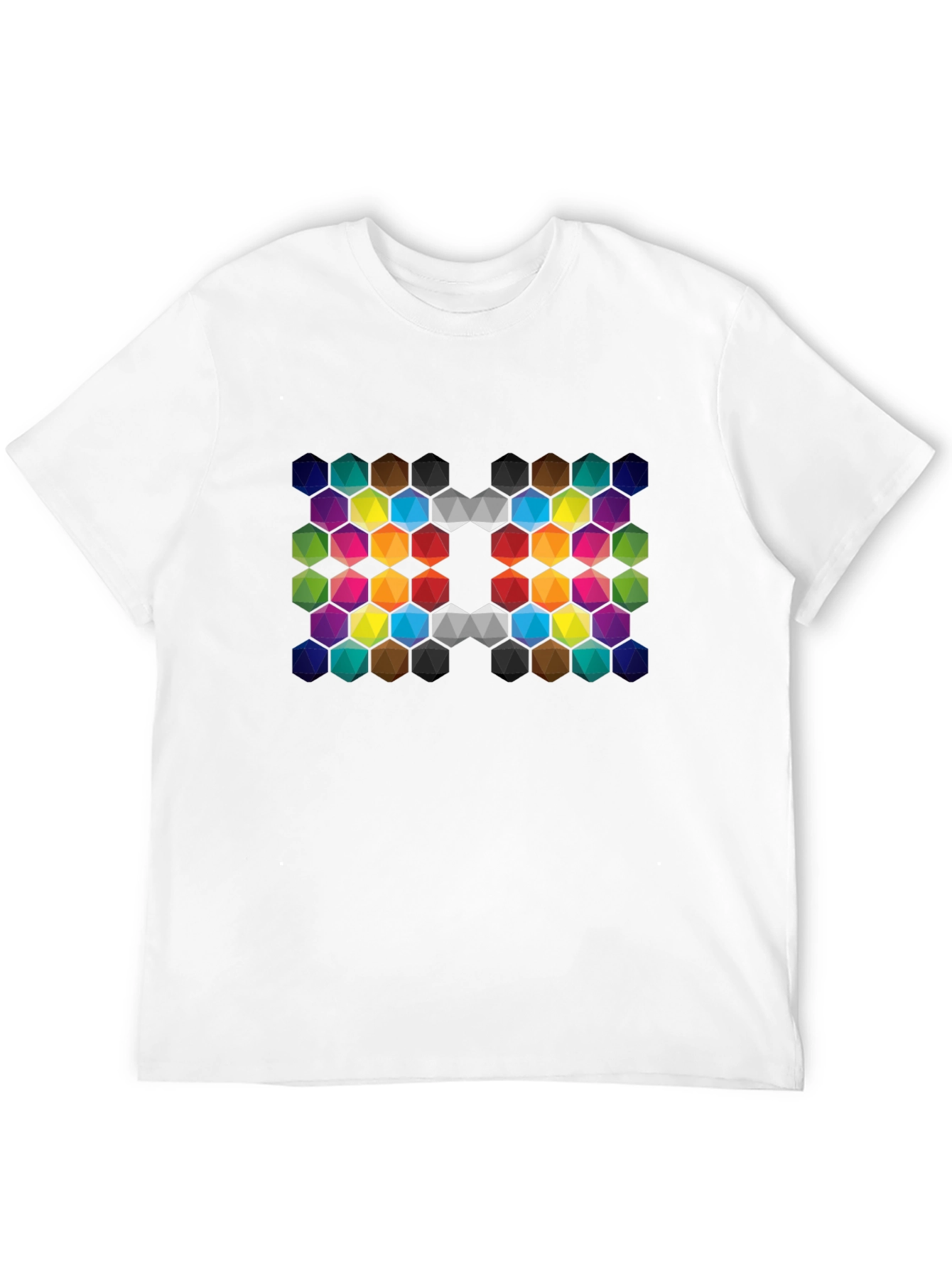 Colorful Hexagon Grid Tee
