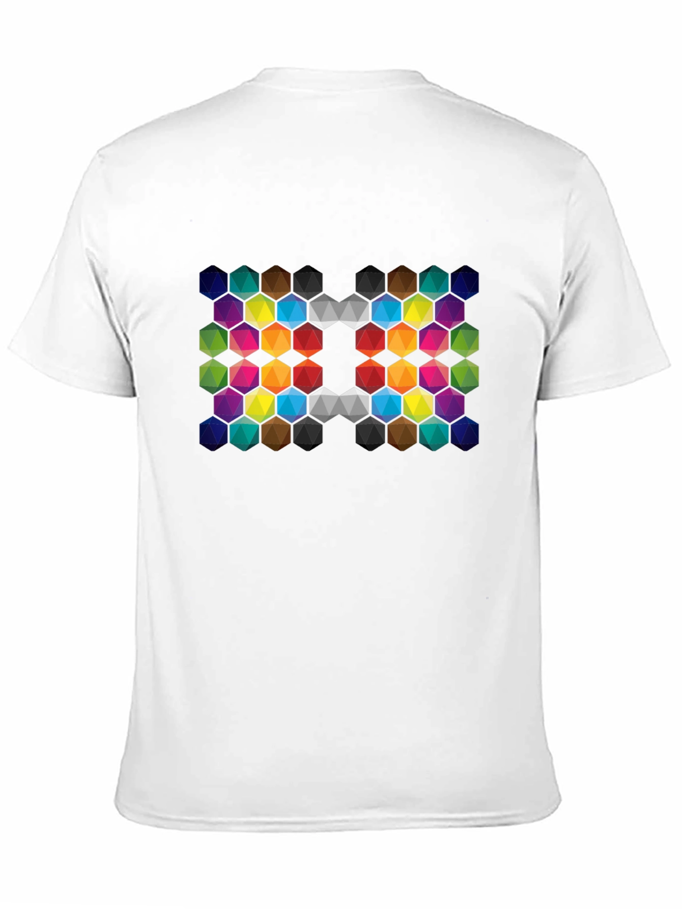 Colorful Hexagon Grid Tee