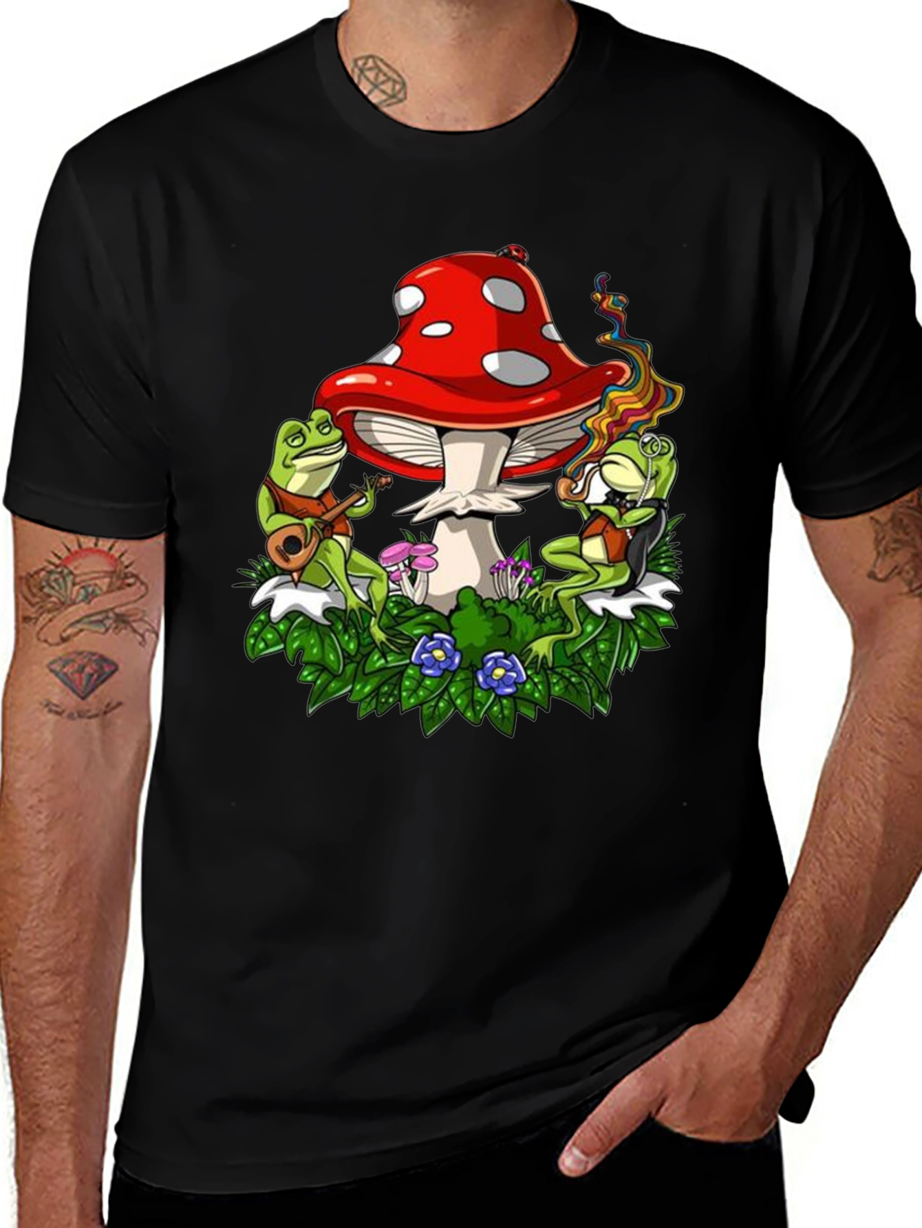 Mushroom Frog Music Graphic Tee