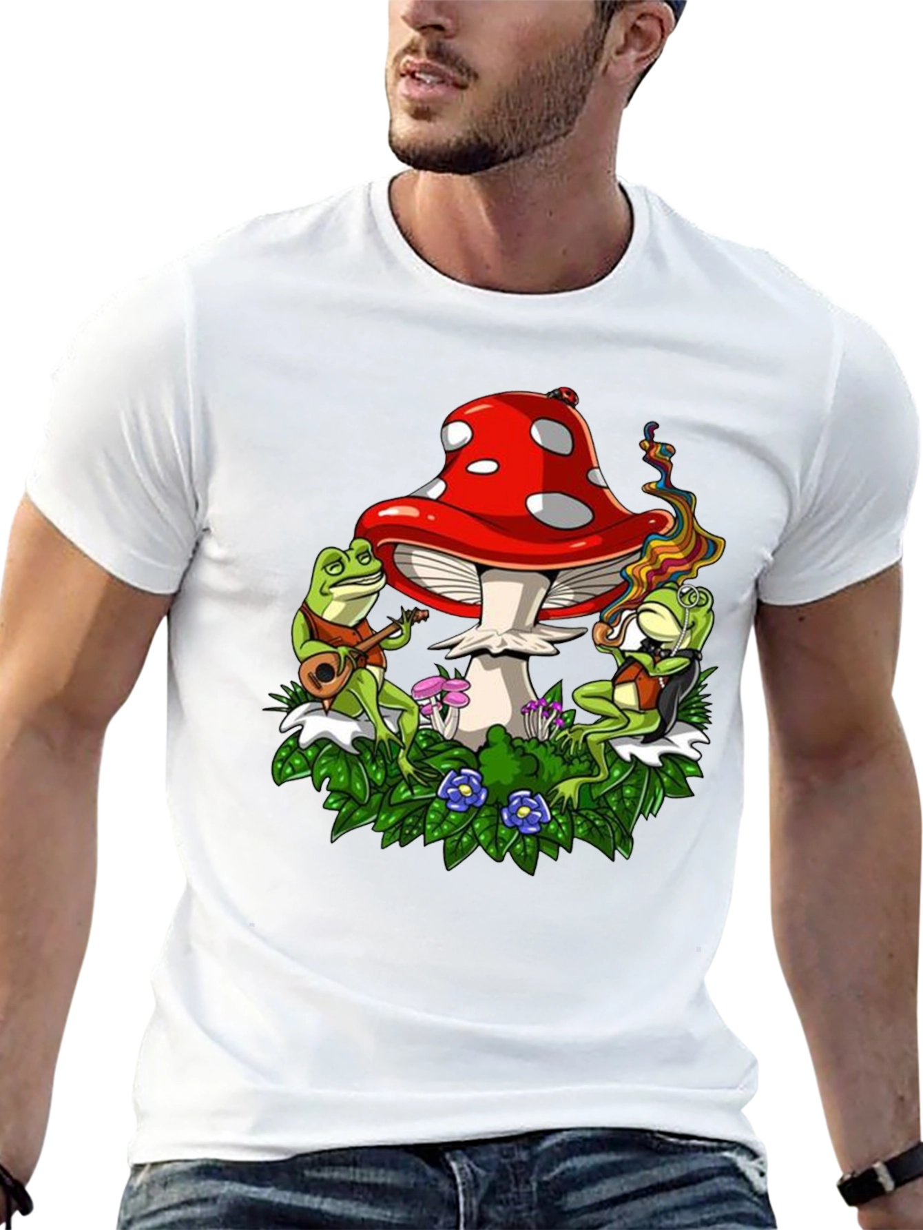 Mushroom Frog Music Graphic Tee