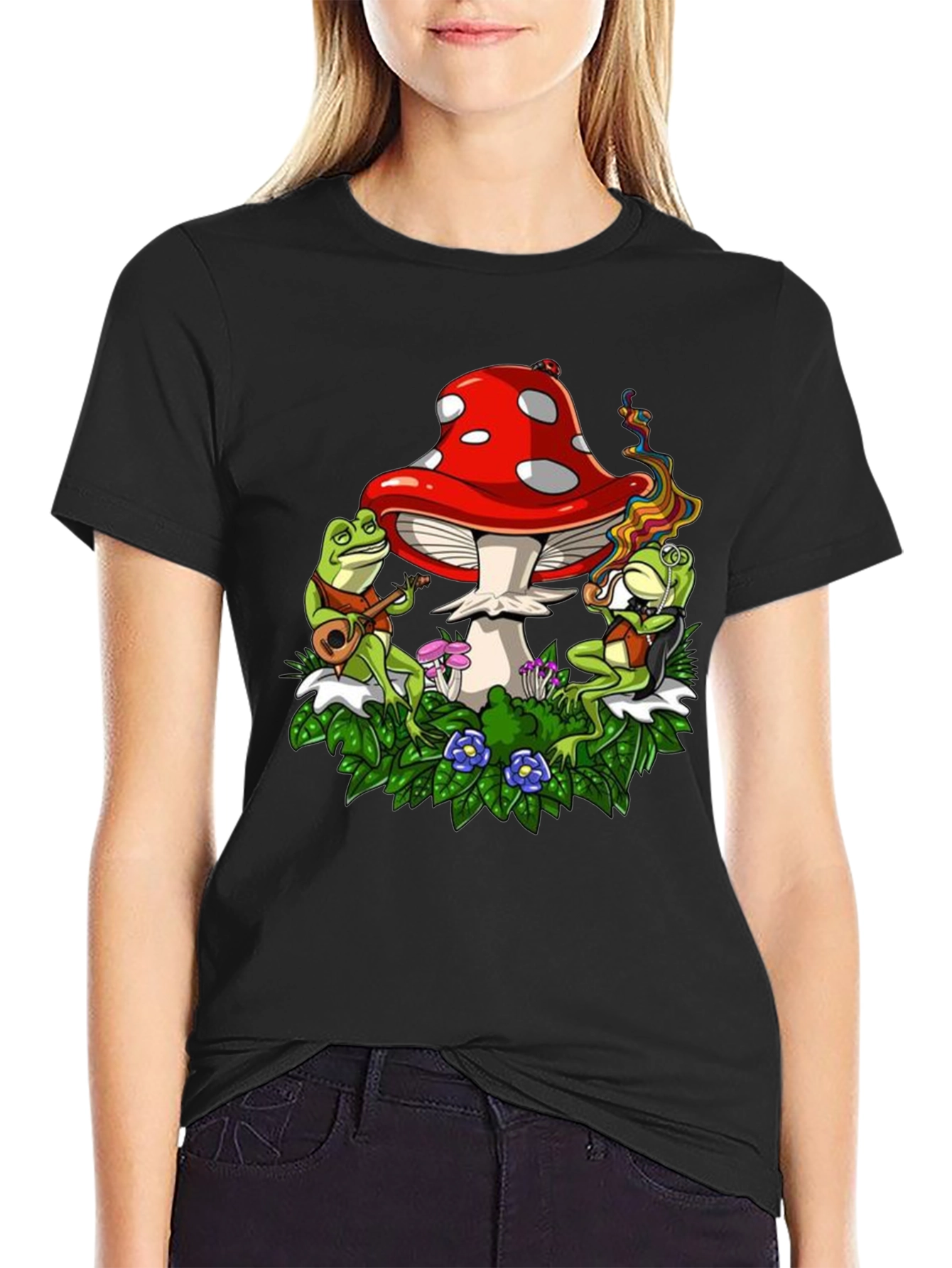 Mushroom Frog Music Graphic Tee