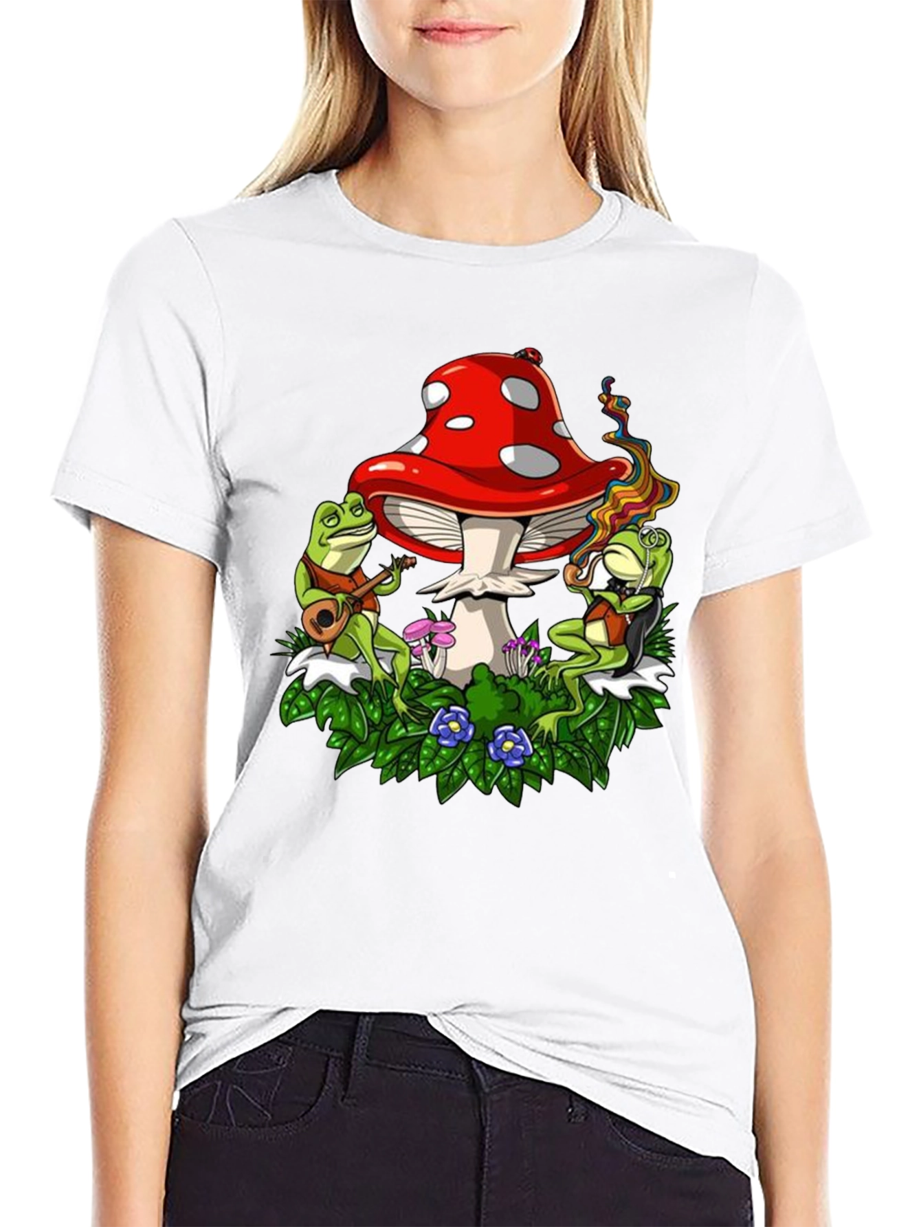 Mushroom Frog Music Graphic Tee