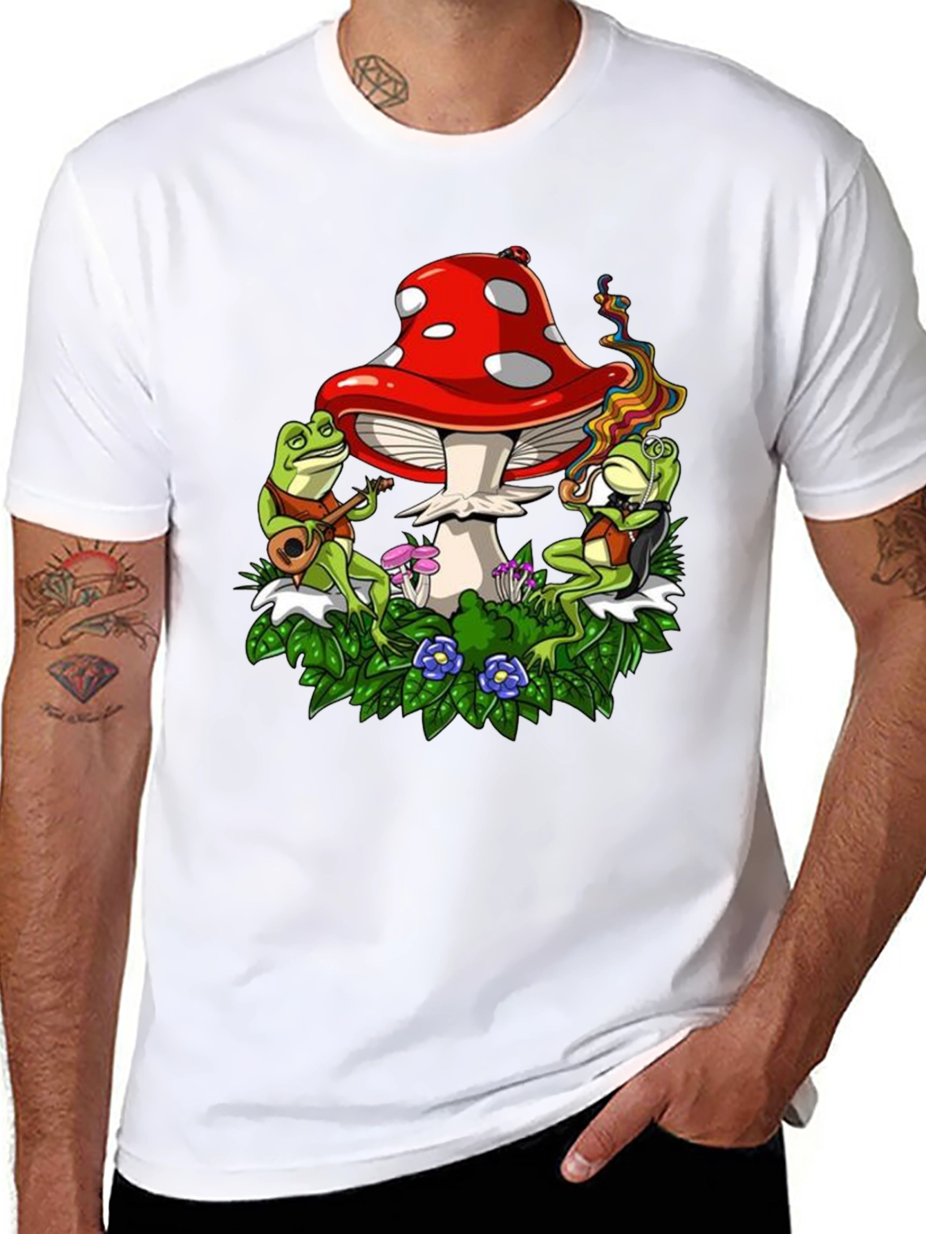 Mushroom Frog Music Graphic Tee