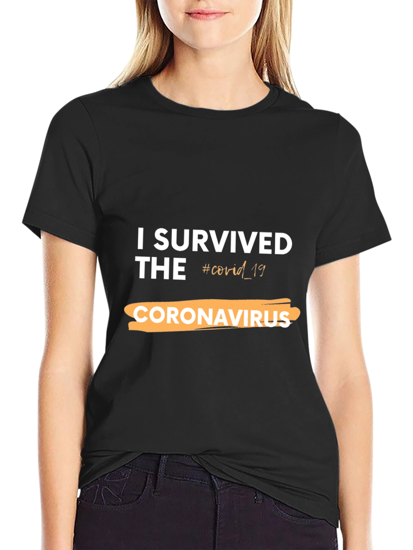I Survived COVID-19 Black T-Shirt