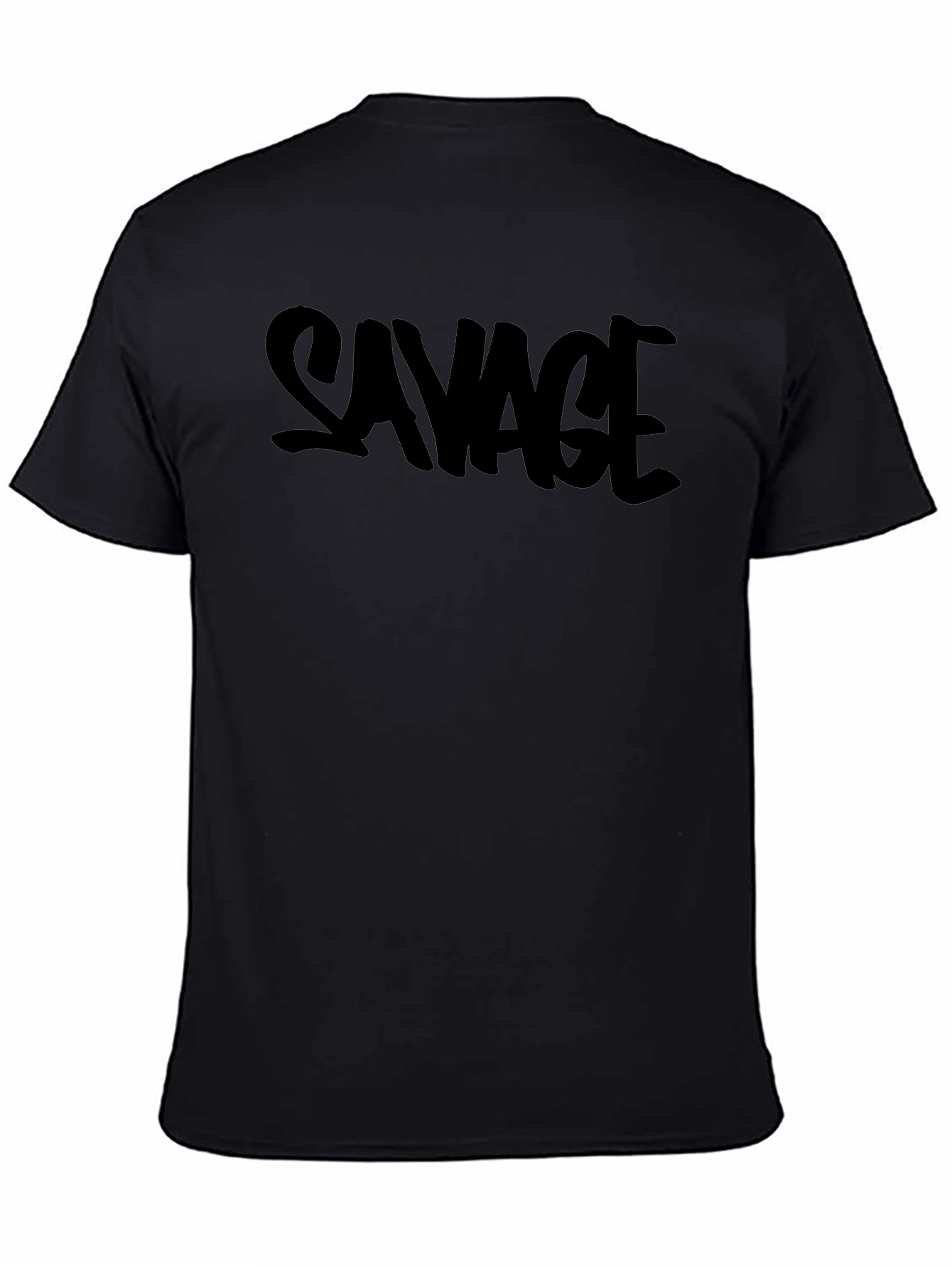 Savage Graphic Print T-Shirt - Black Cotton Tee