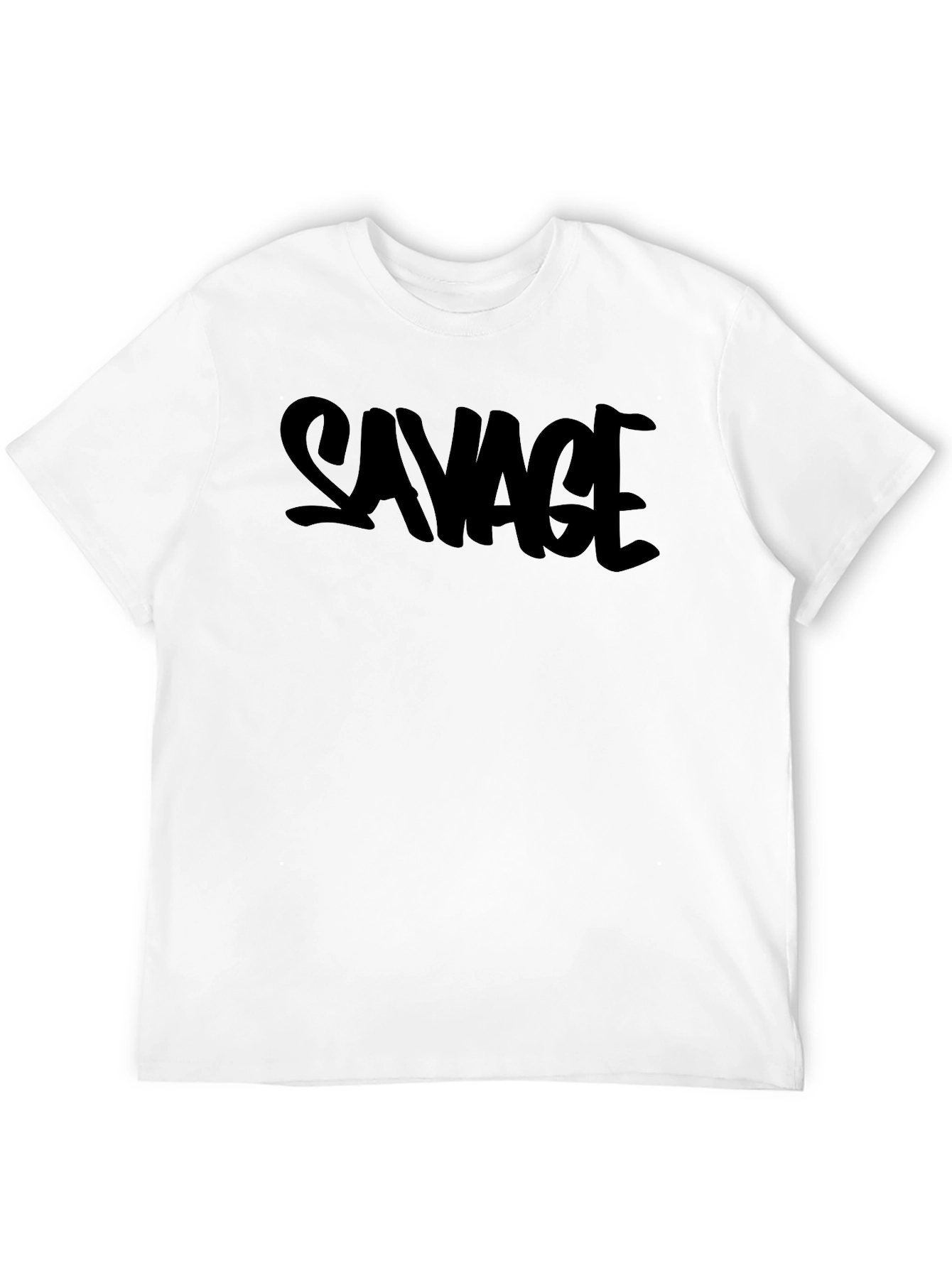Savage Graphic Print T-Shirt - Black Cotton Tee