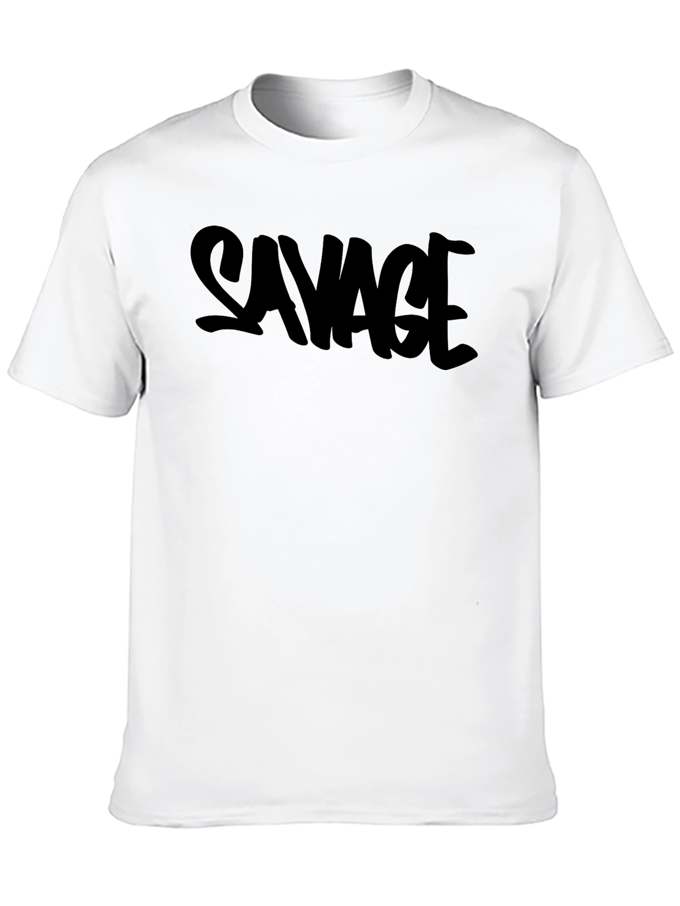 Savage Graphic Print T-Shirt - Black Cotton Tee
