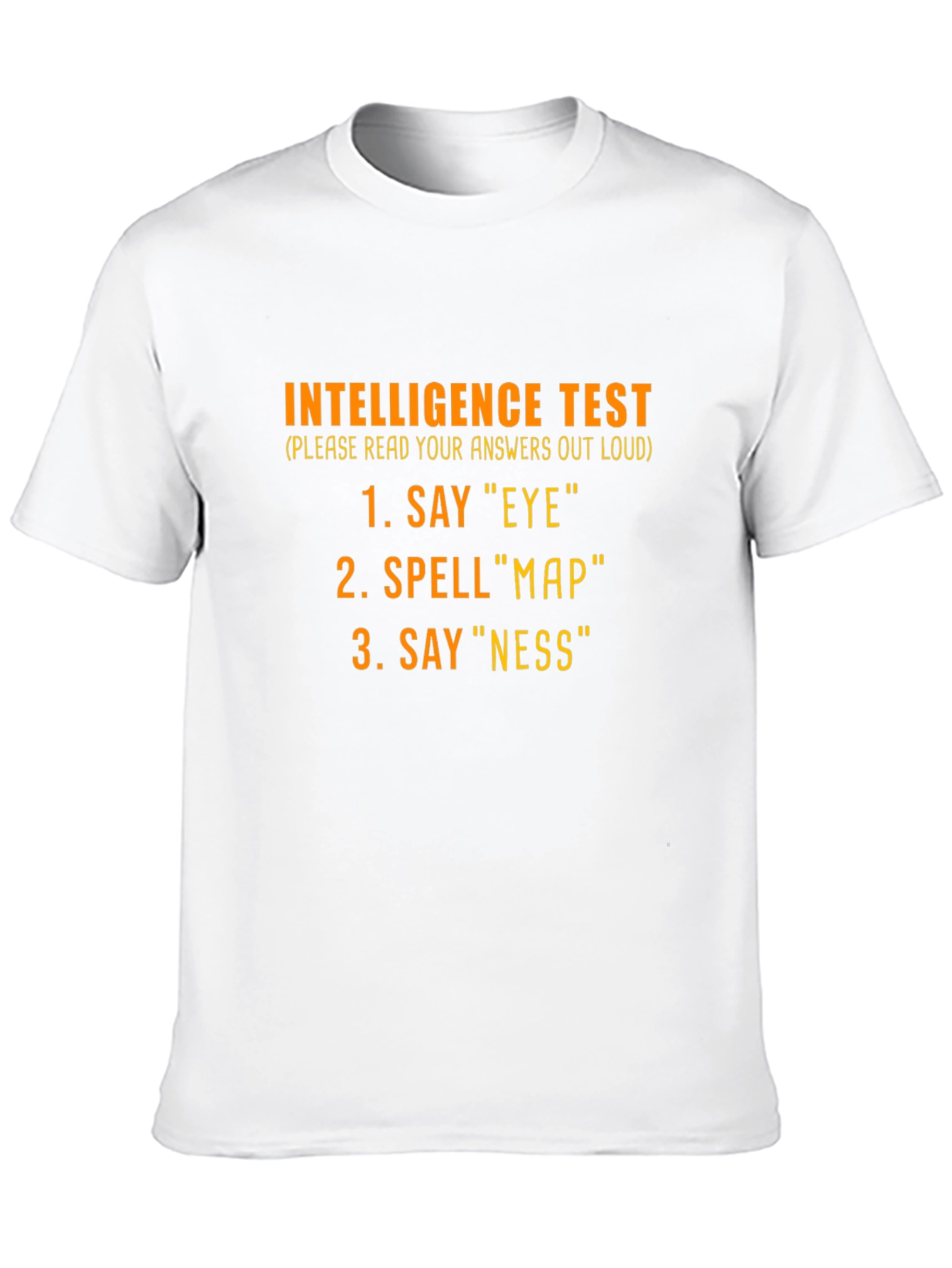 Intelligence Test Graphic T-Shirt Funny Joke Tee