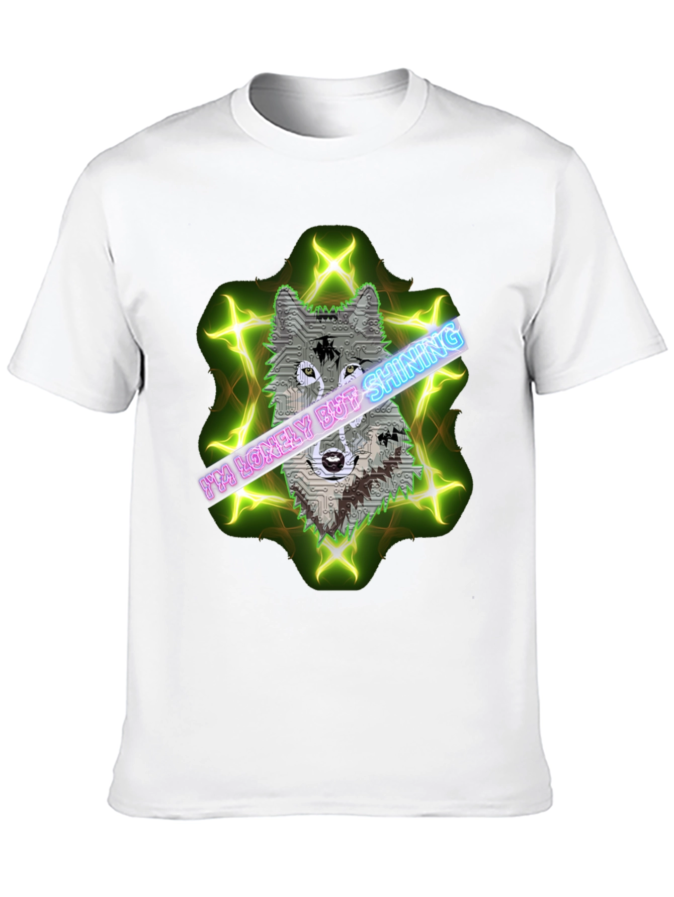 Lonely Shining Wolf Graphic Tee