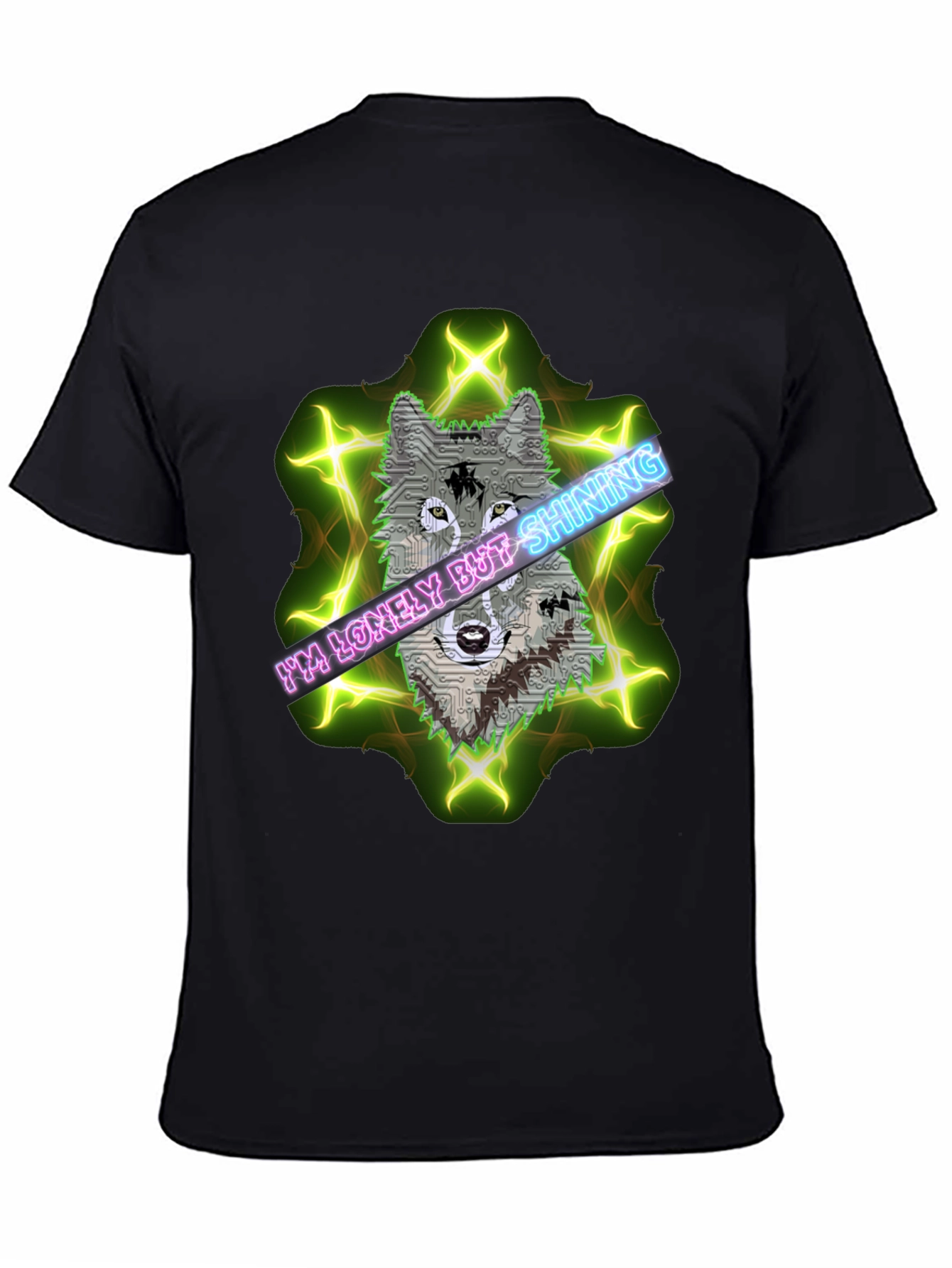 Lonely Shining Wolf Graphic Tee