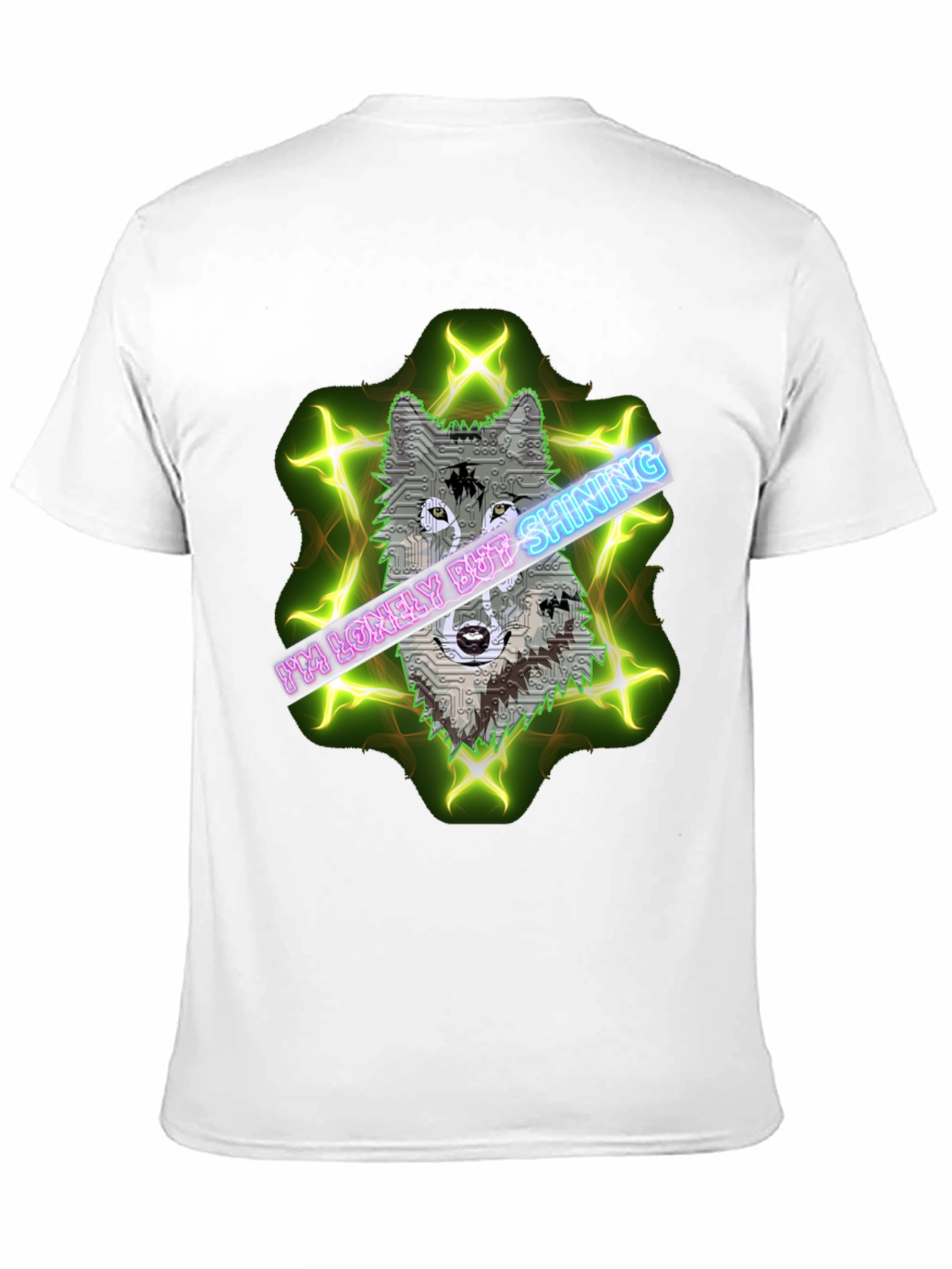 Lonely Shining Wolf Graphic Tee