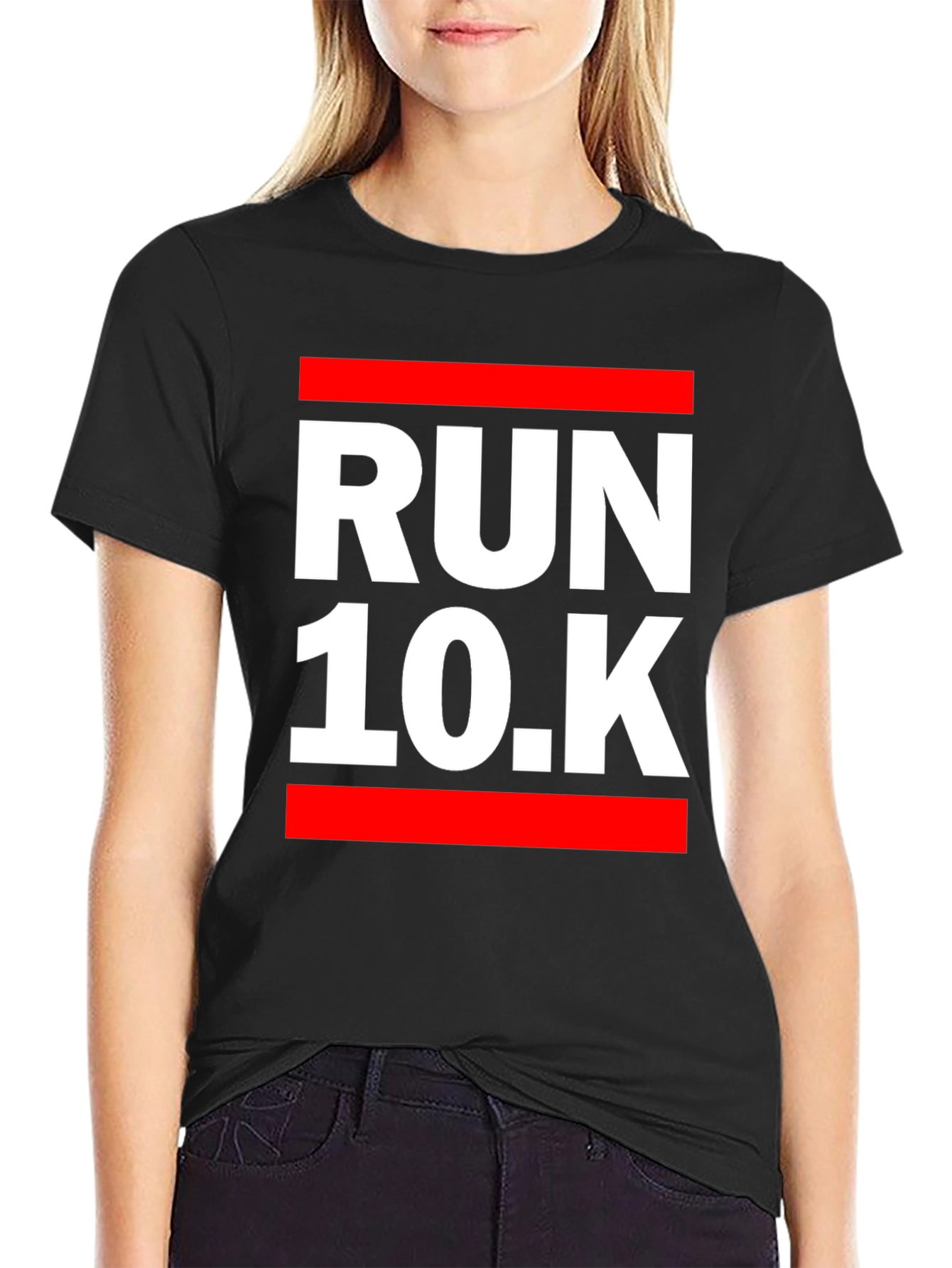 Run 10K Black Graphic Tee
