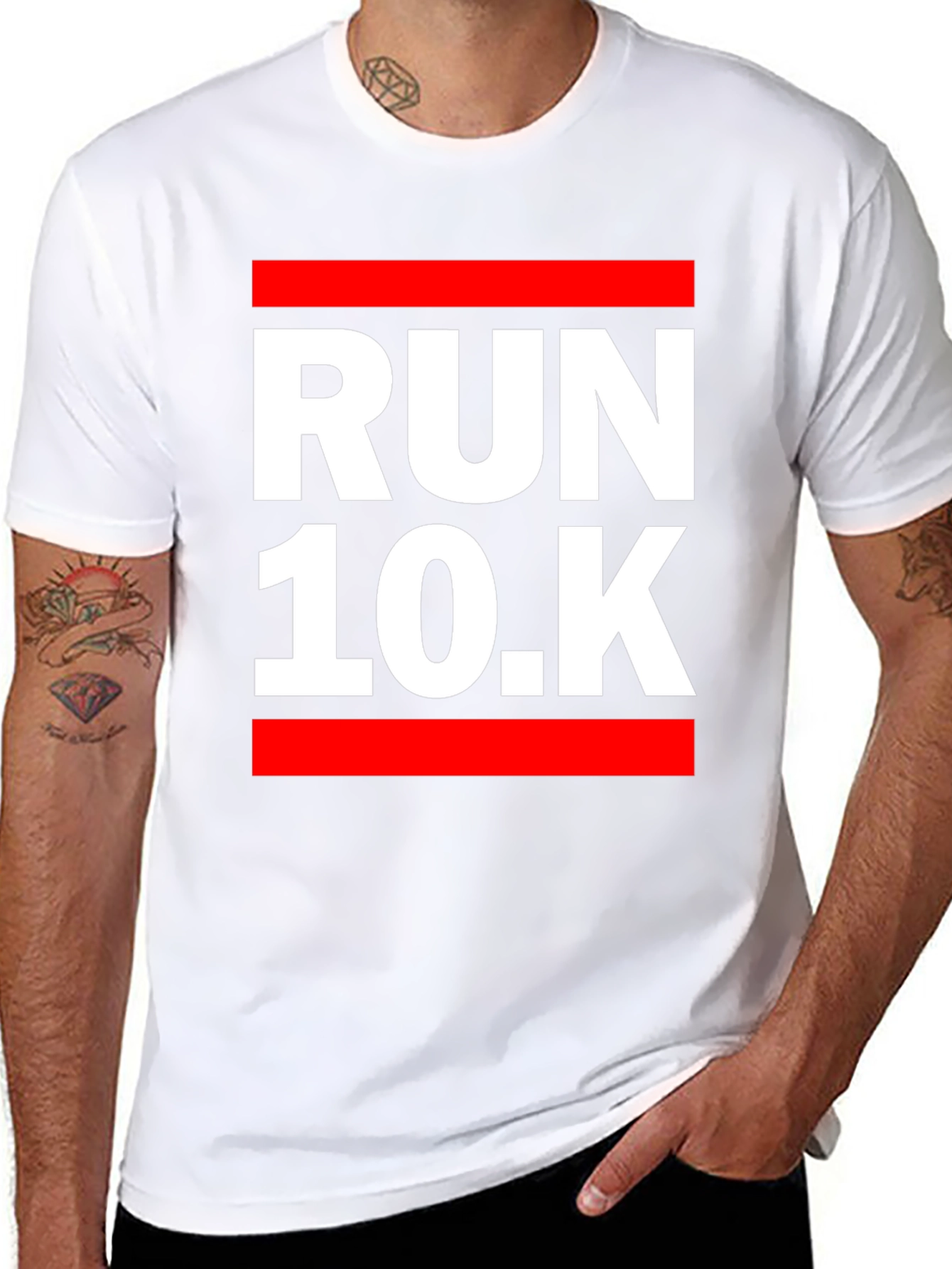 Run 10K Black Graphic Tee