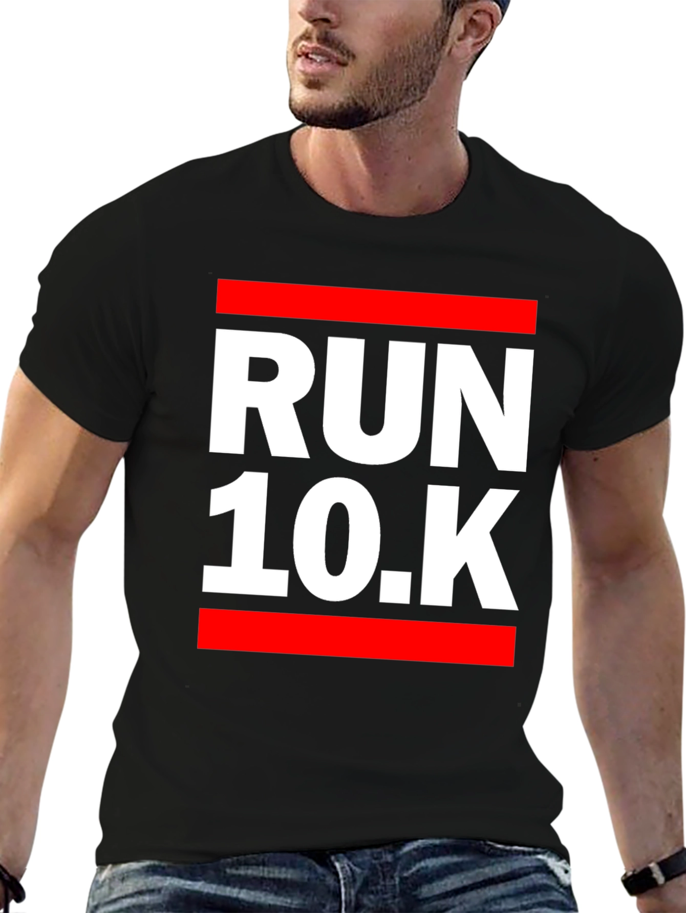 Run 10K Black Graphic Tee