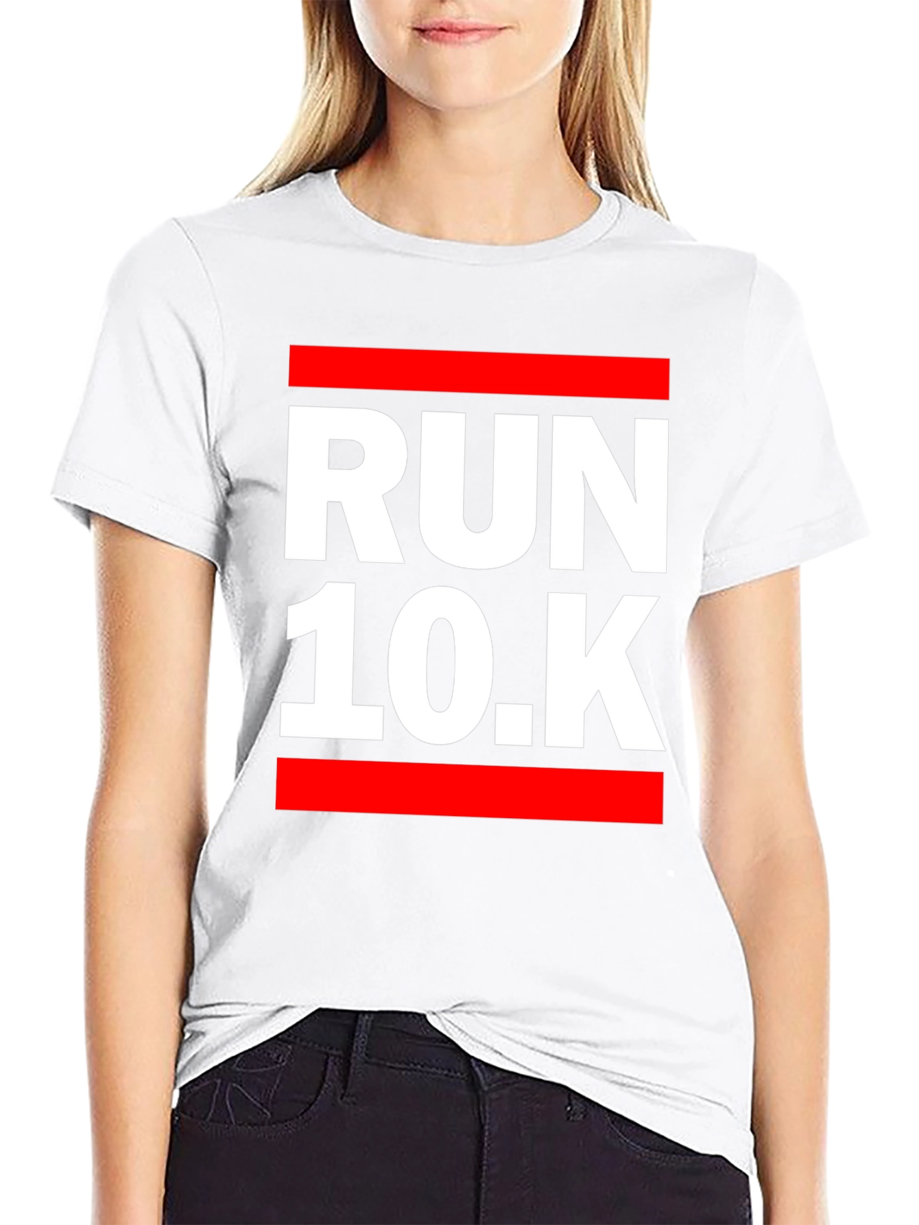 Run 10K Black Graphic Tee