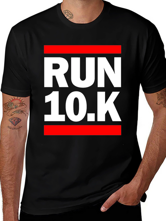 Run 10K Black Graphic Tee