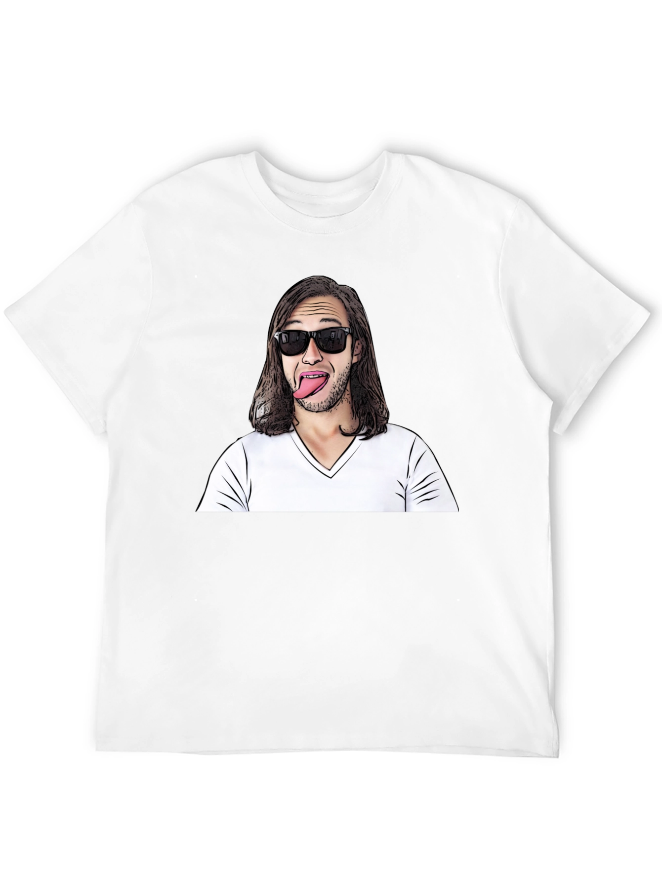 Funny Man Graphic Tee - Black Cotton Blend