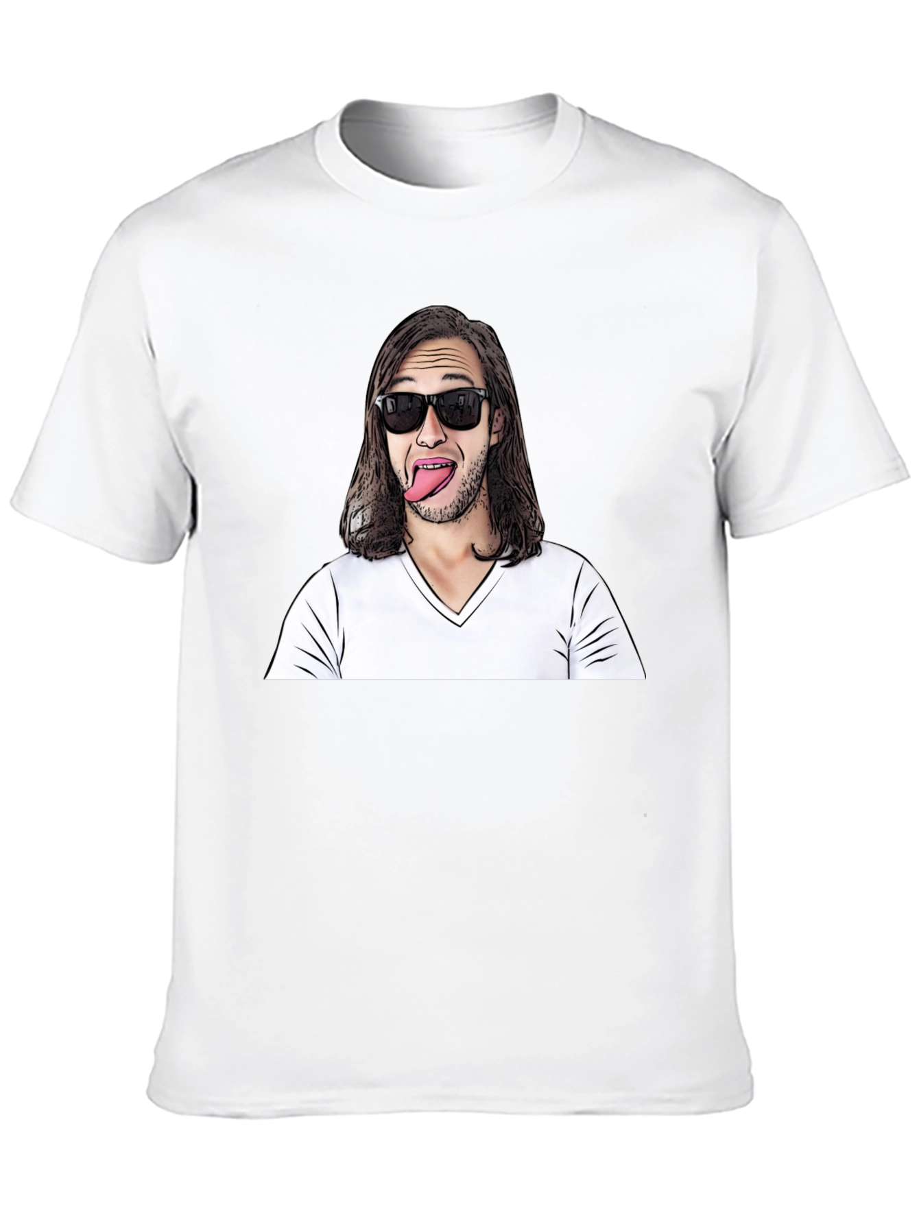 Funny Man Graphic Tee - Black Cotton Blend