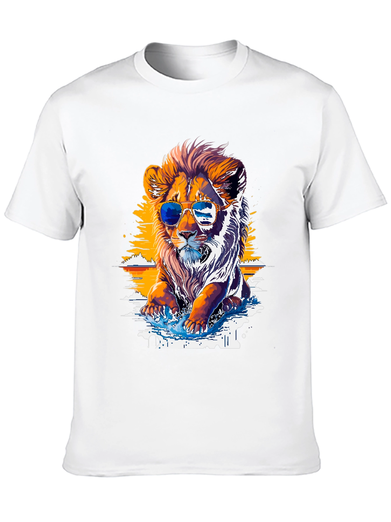 Cool Lion Graphic Tee - Black