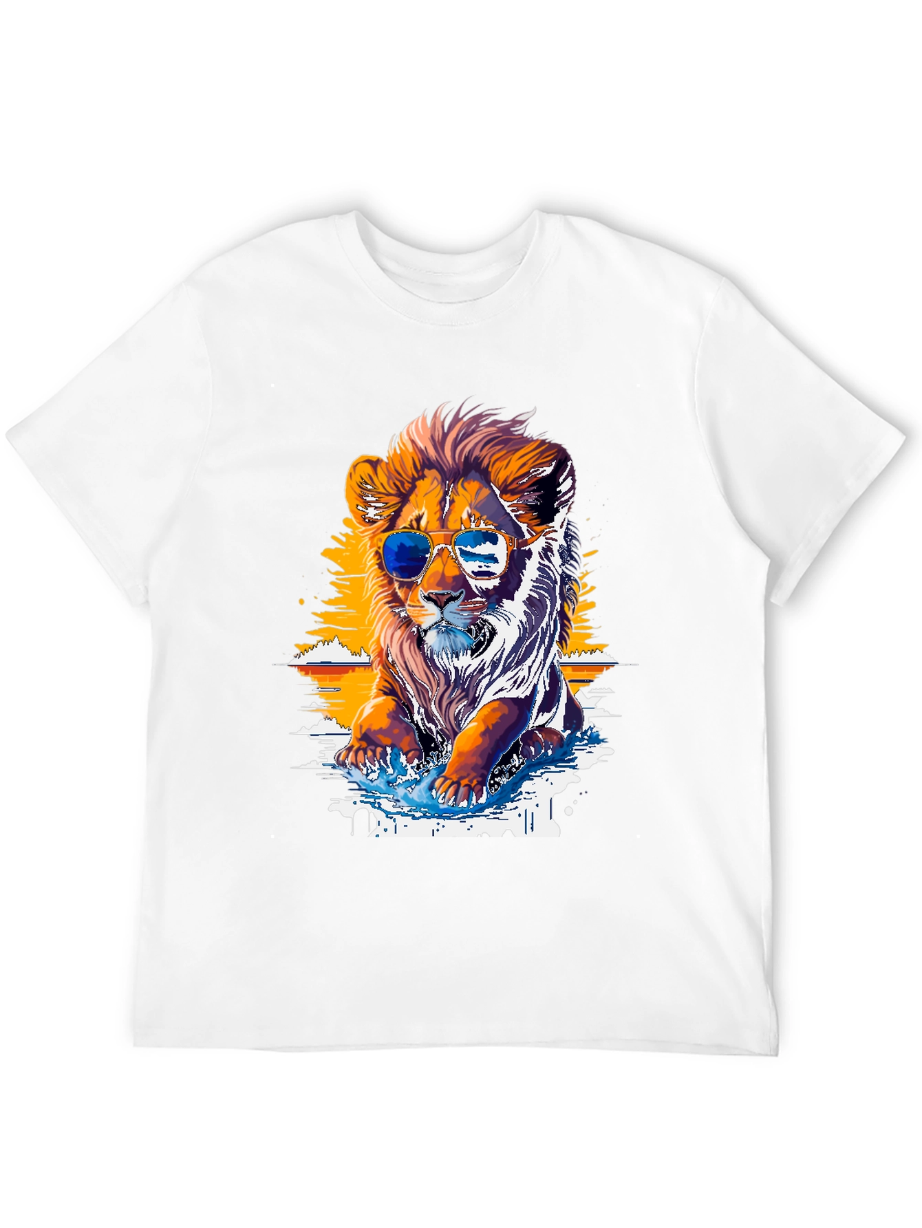 Cool Lion Graphic Tee - Black