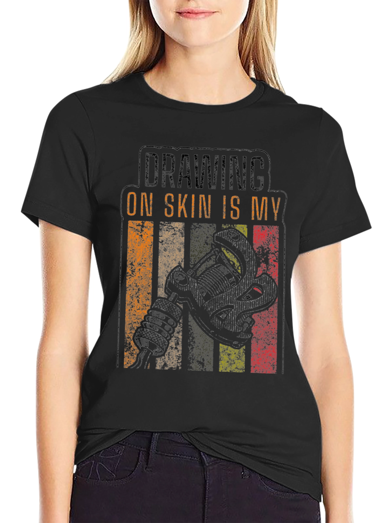 Drawing on Skin Tattoo T-Shirt