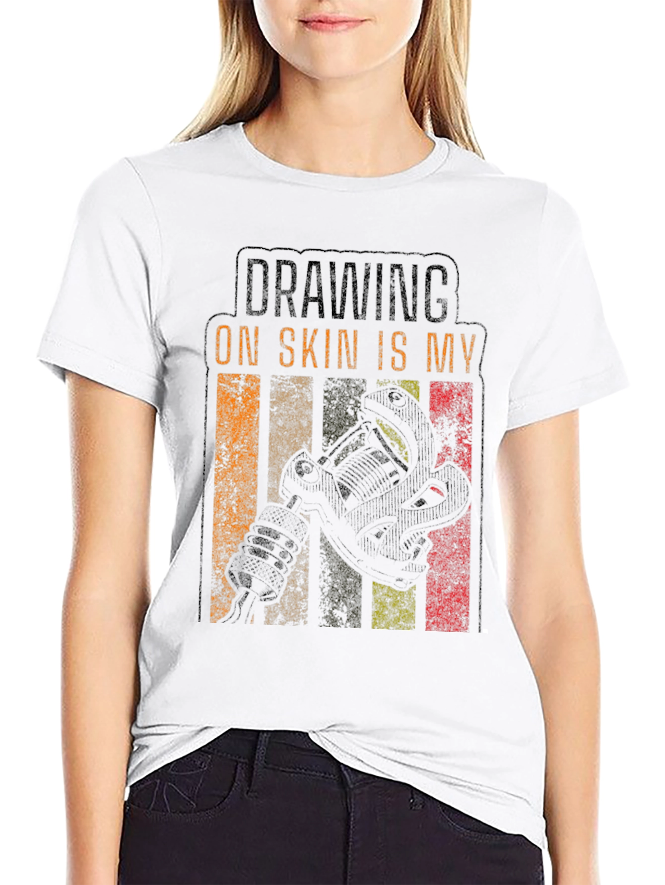 Drawing on Skin Tattoo T-Shirt