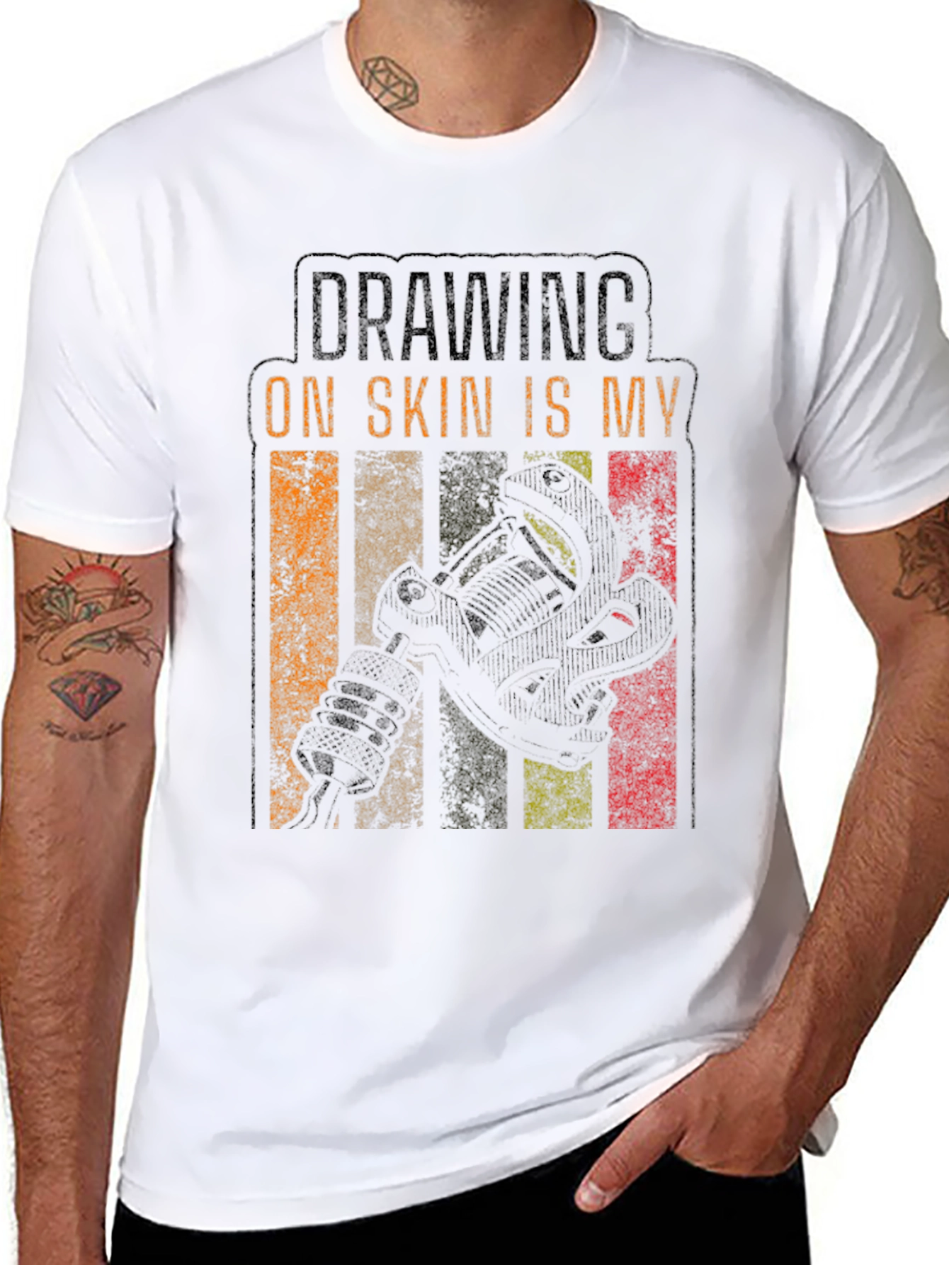 Drawing on Skin Tattoo T-Shirt