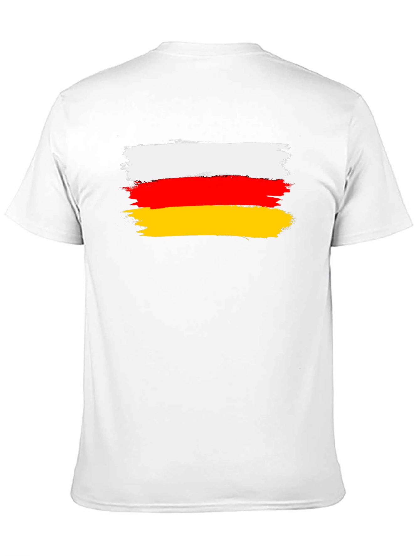 German Flag Brushstroke Black T-Shirt