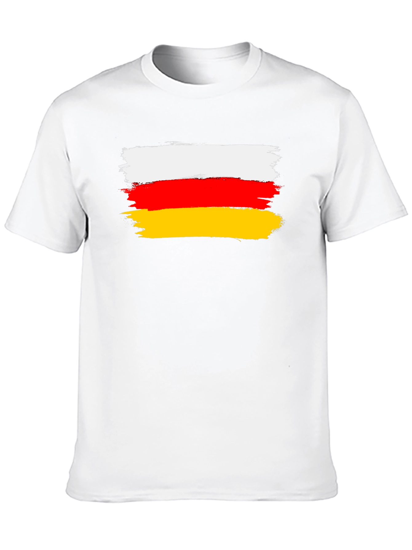 German Flag Brushstroke Black T-Shirt