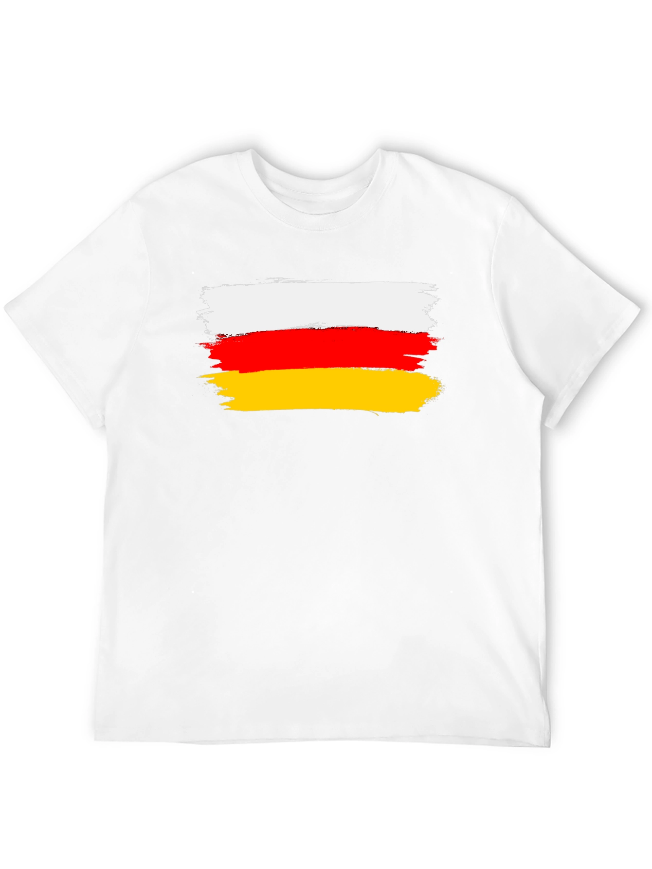 German Flag Brushstroke Black T-Shirt