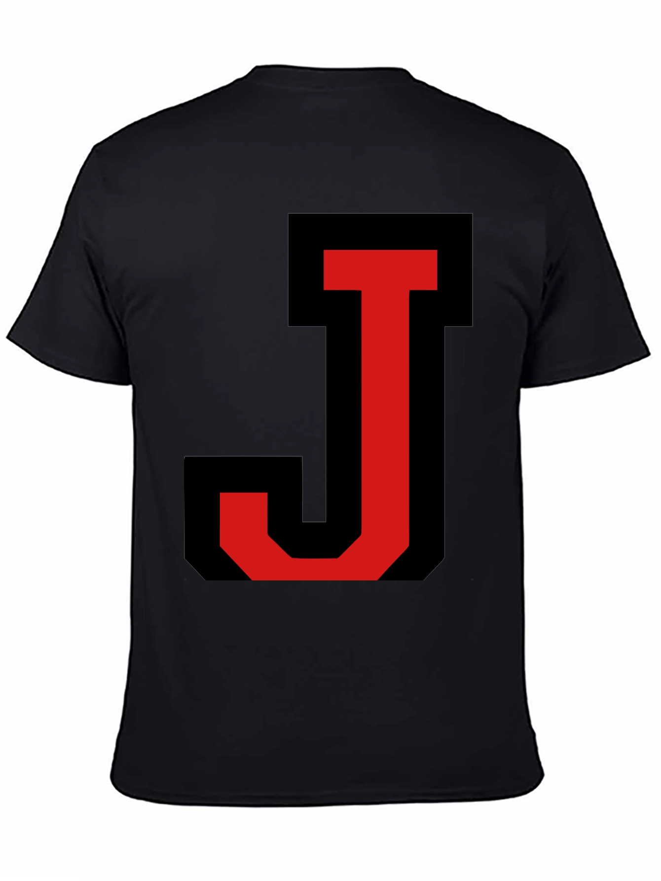 Bold Initial J Graphic Black T-Shirt