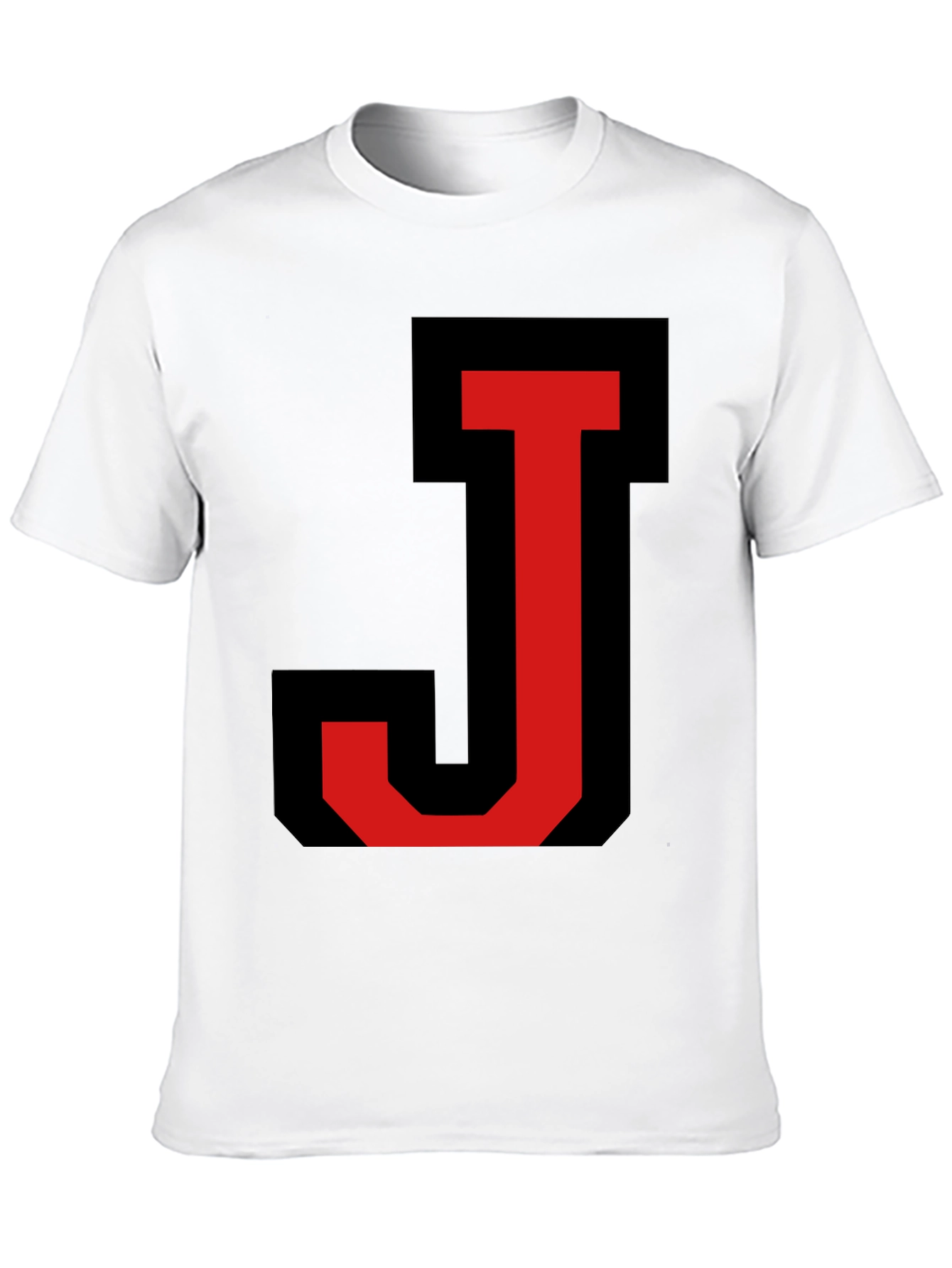 Bold Initial J Graphic Black T-Shirt