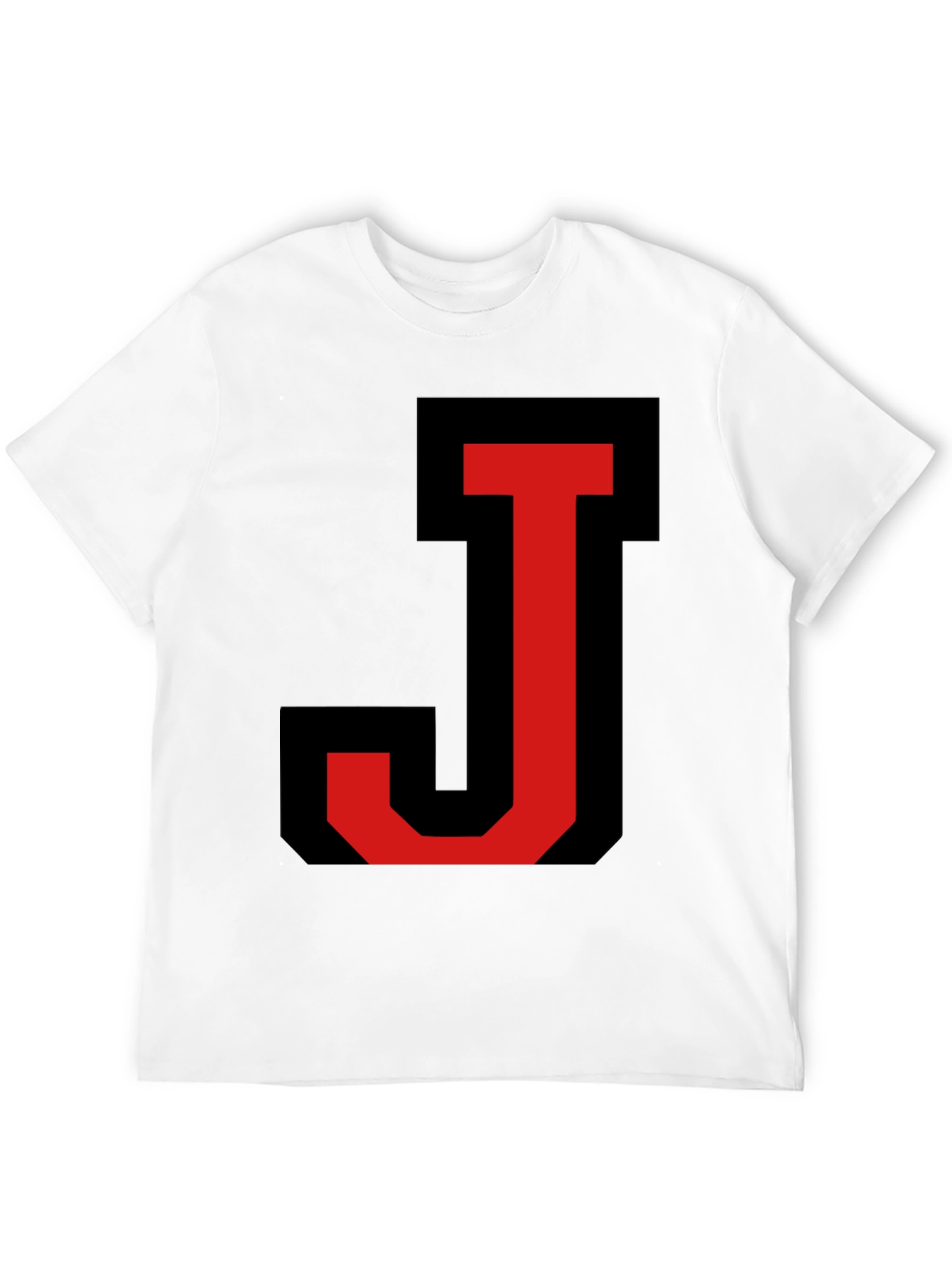 Bold Initial J Graphic Black T-Shirt