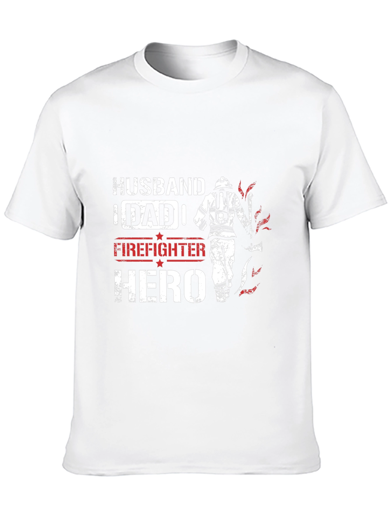 Firefighter Hero Graphic Tee - Husband Dad Hero
