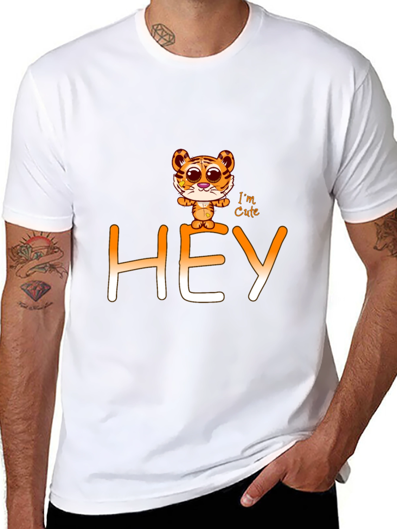 Cute Tiger Cub HEY Graphic Tee