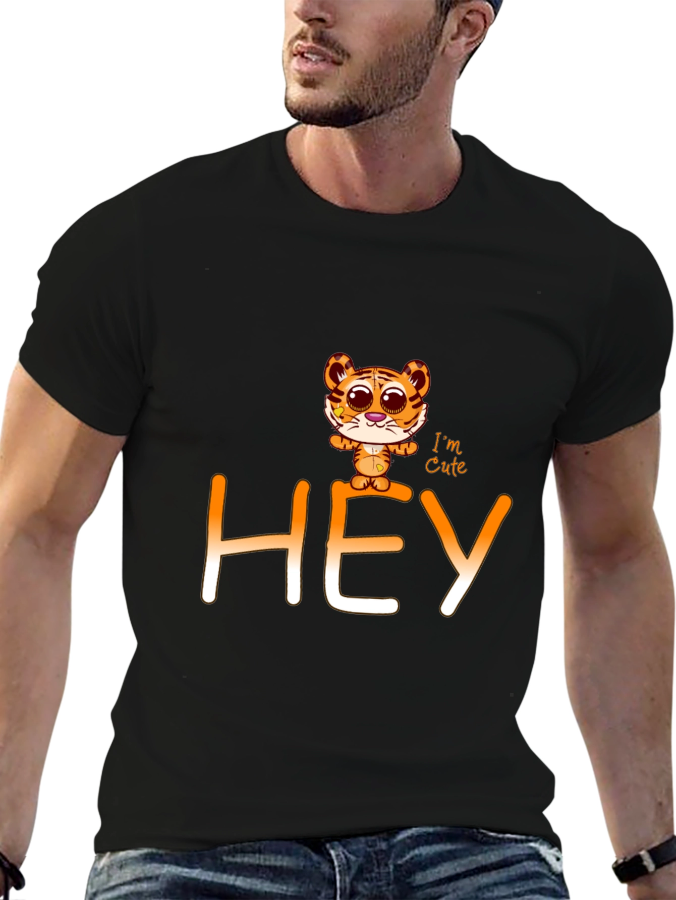Cute Tiger Cub HEY Graphic Tee