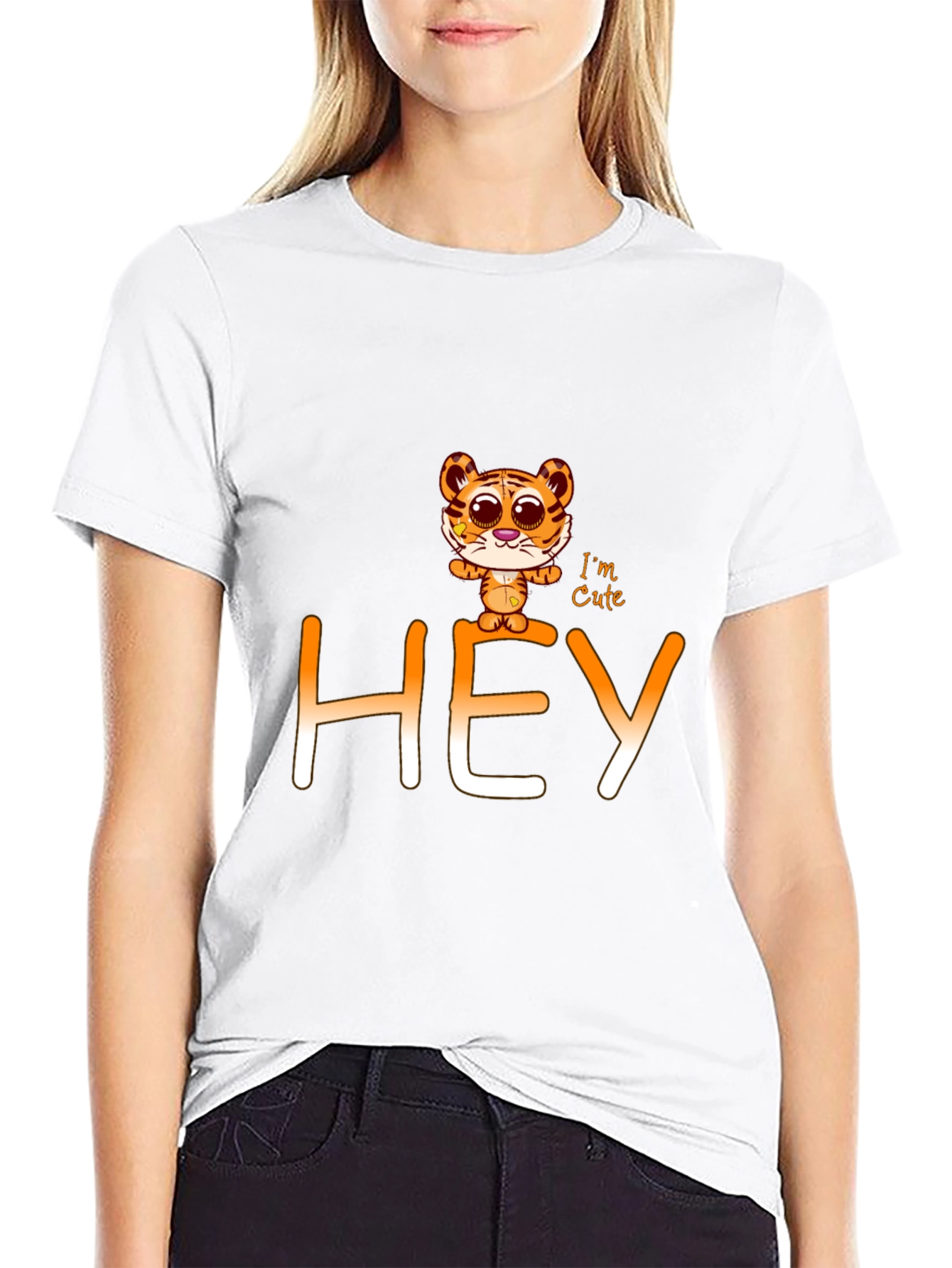 Cute Tiger Cub HEY Graphic Tee