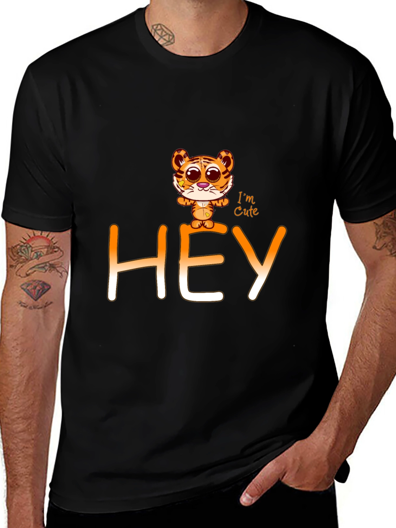Cute Tiger Cub HEY Graphic Tee