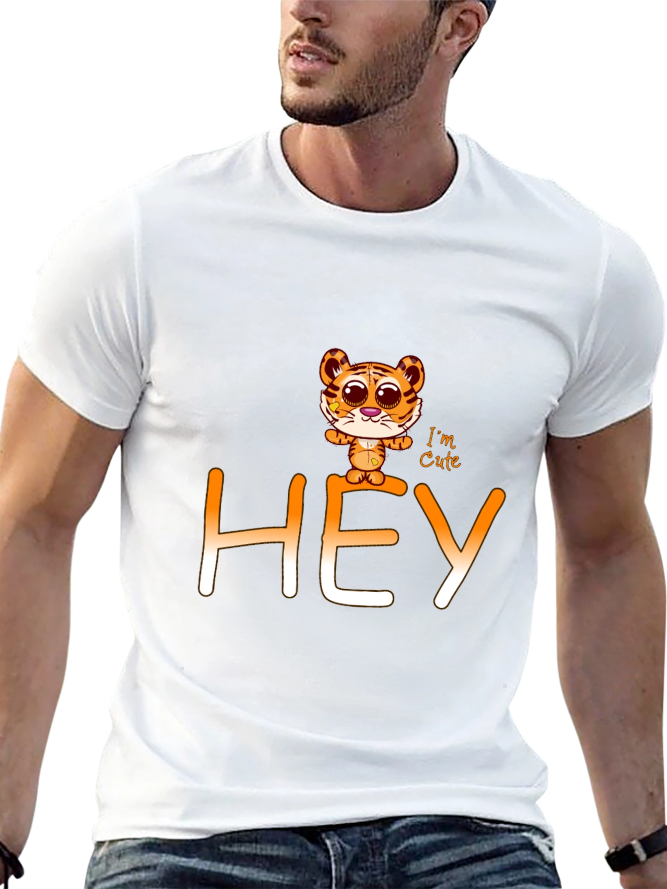 Cute Tiger Cub HEY Graphic Tee