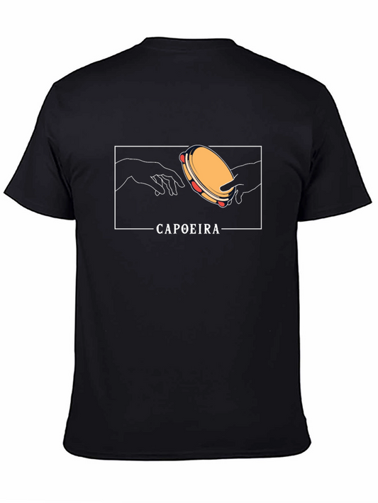 Capoeira Tambourine T-Shirt - Black Graphic Tee