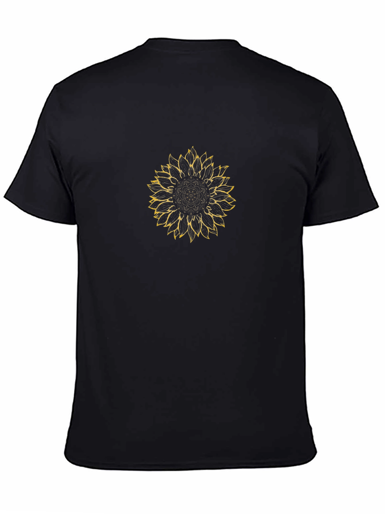 Sunflower Graphic Tee - Black Cotton Comfort