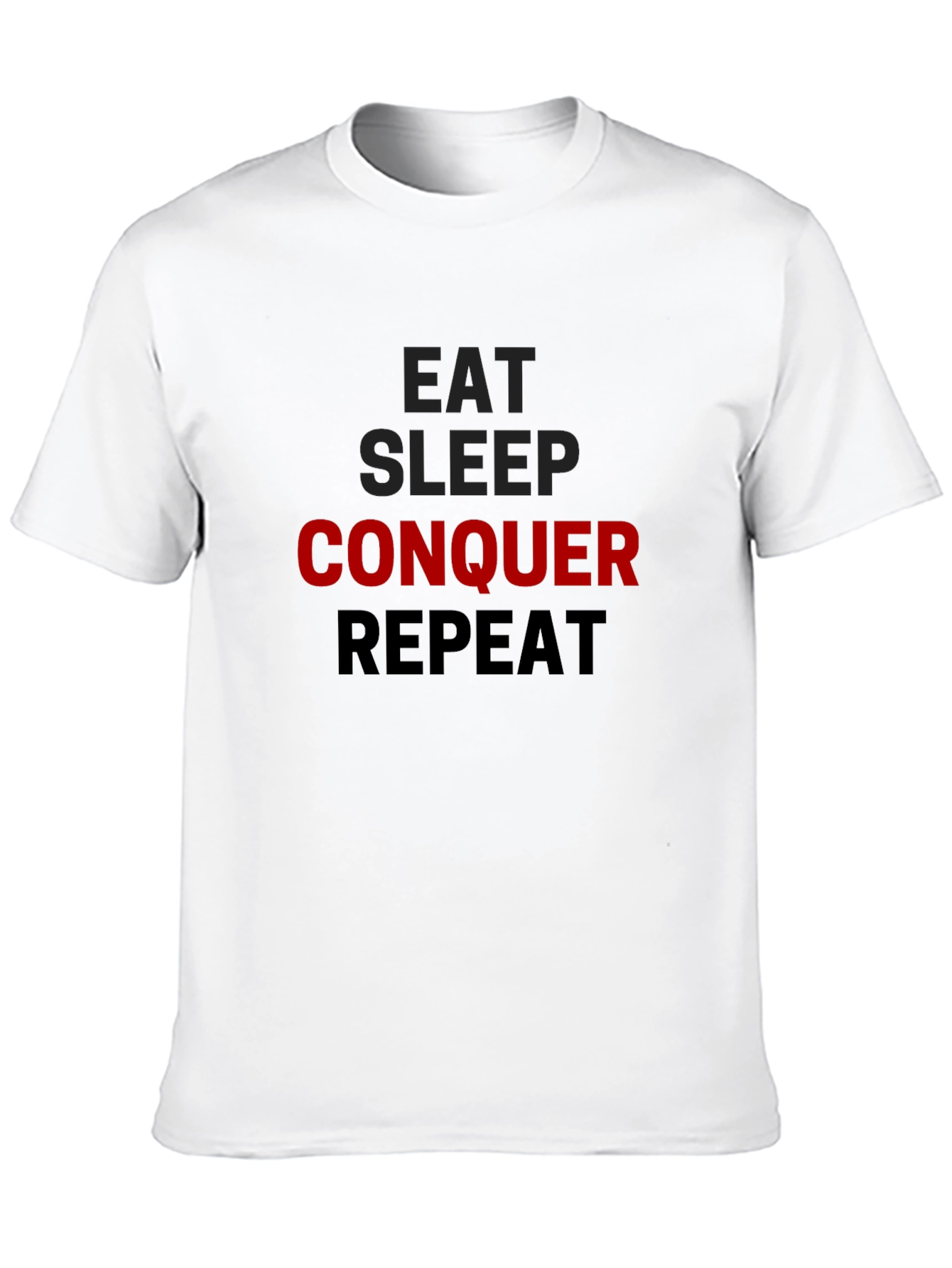 Eat Sleep Conquer Repeat Black T-Shirt