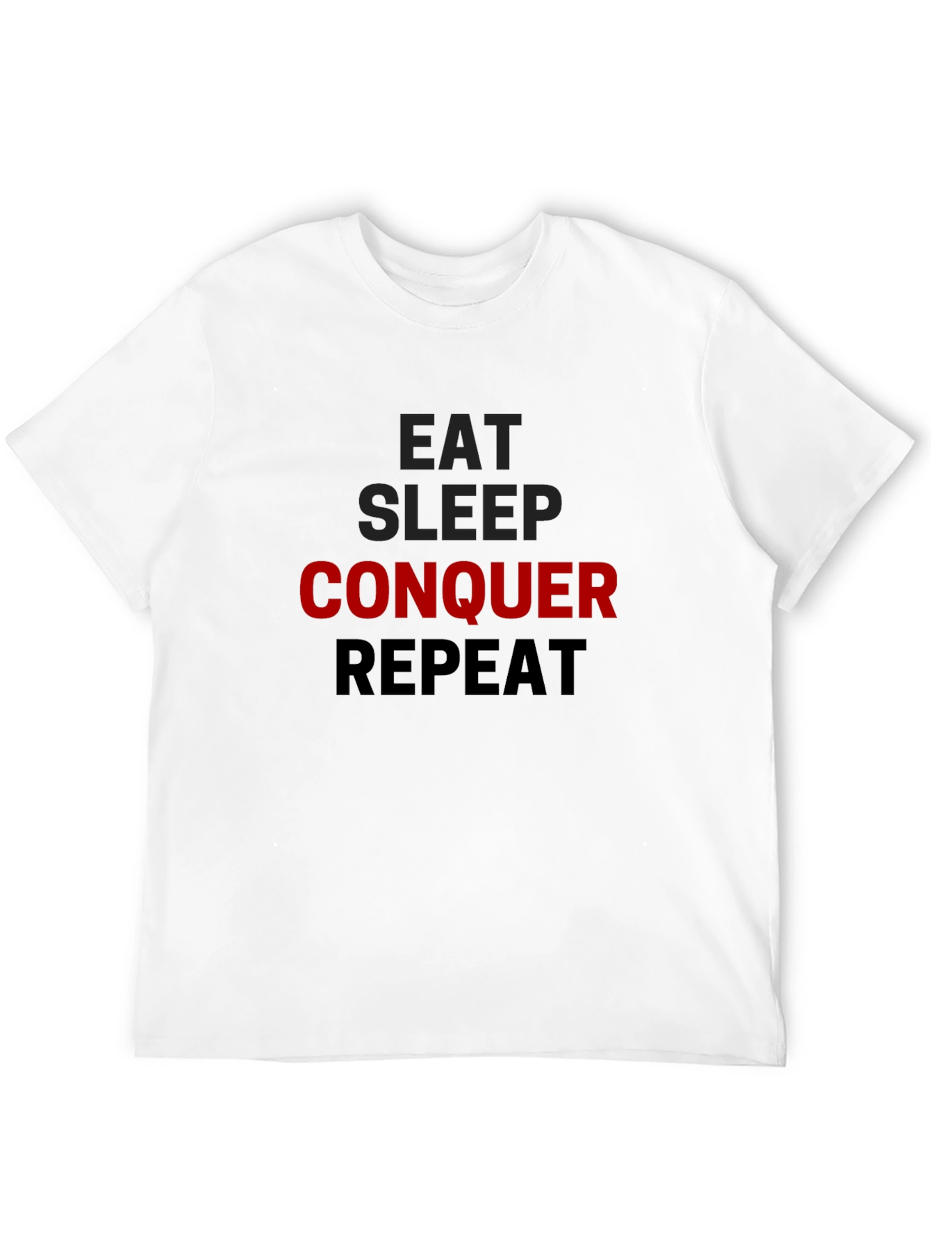 Eat Sleep Conquer Repeat Black T-Shirt