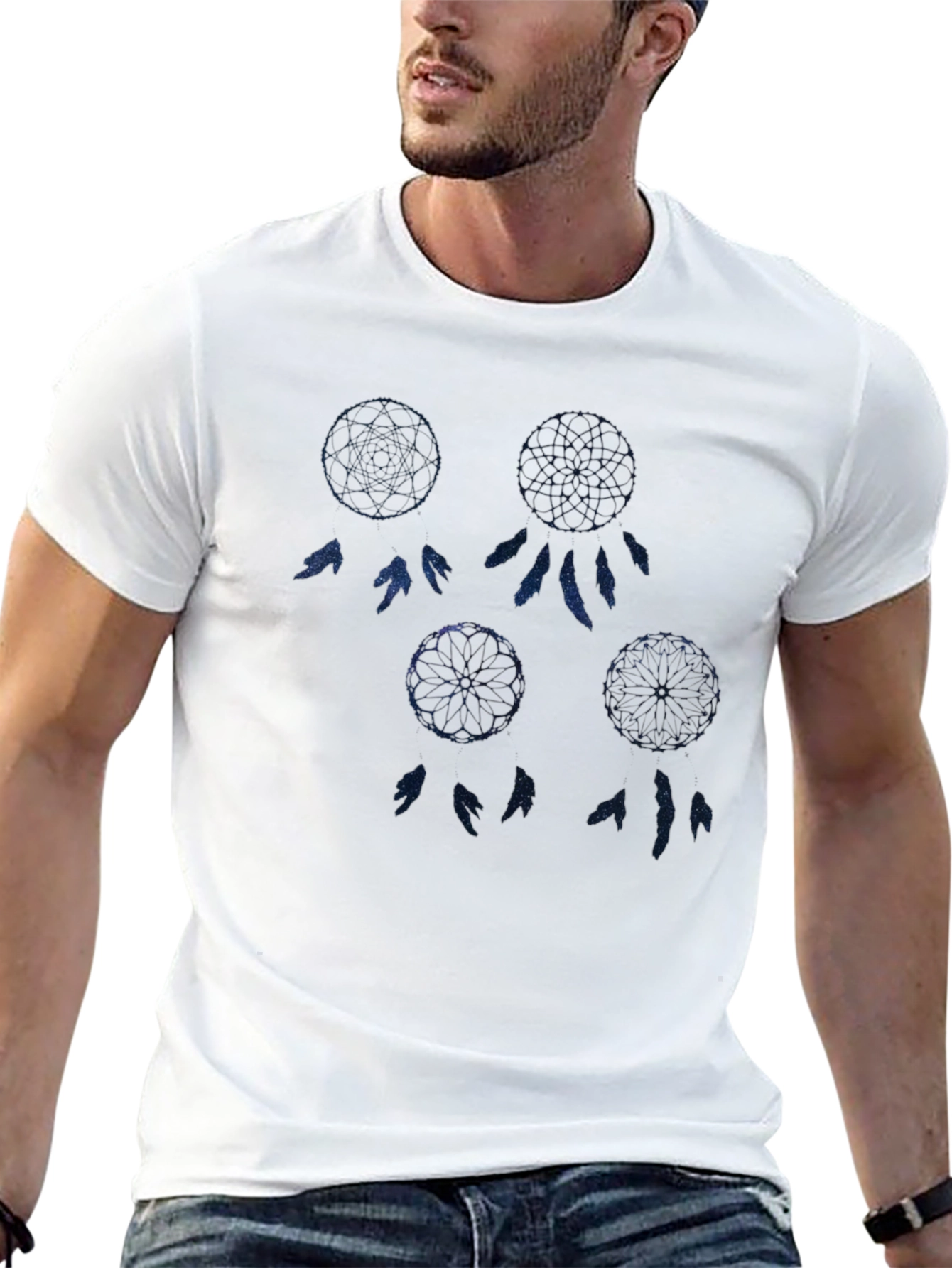 Cosmic Dreamcatcher Graphic Black T-Shirt