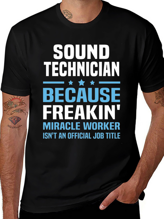 Sound Technician Funny Job Title T-Shirt