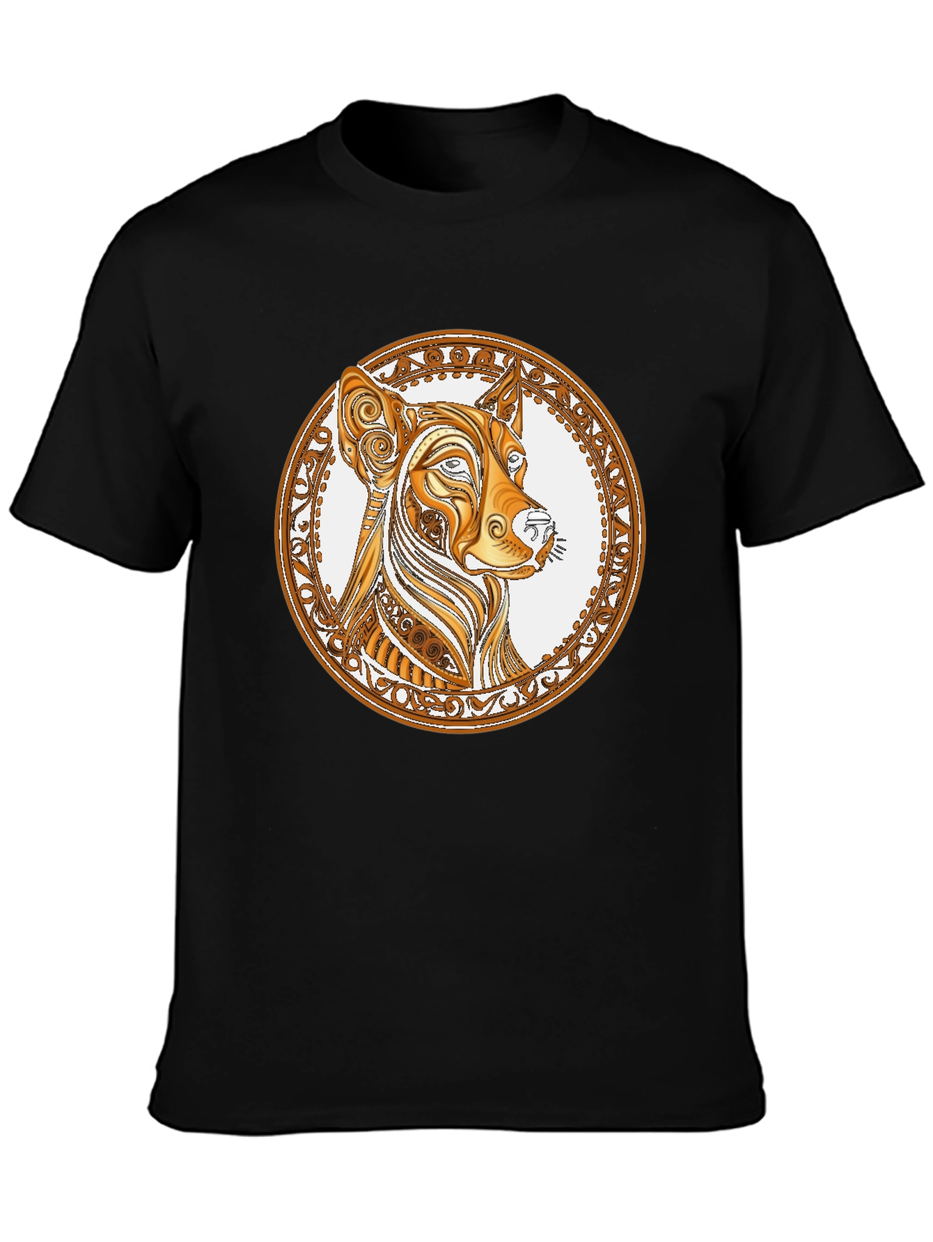 Stylish Black T-Shirt with Dog Graphic