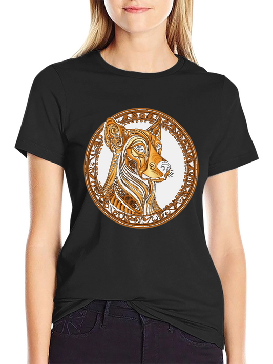 Stylish Black T-Shirt with Dog Graphic