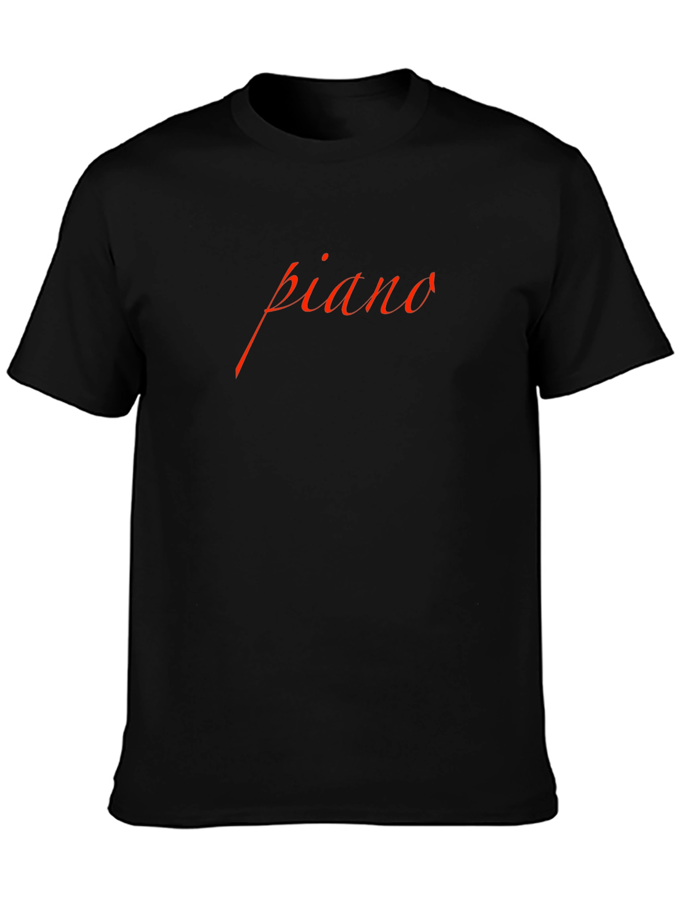 Piano Red Text T-Shirt