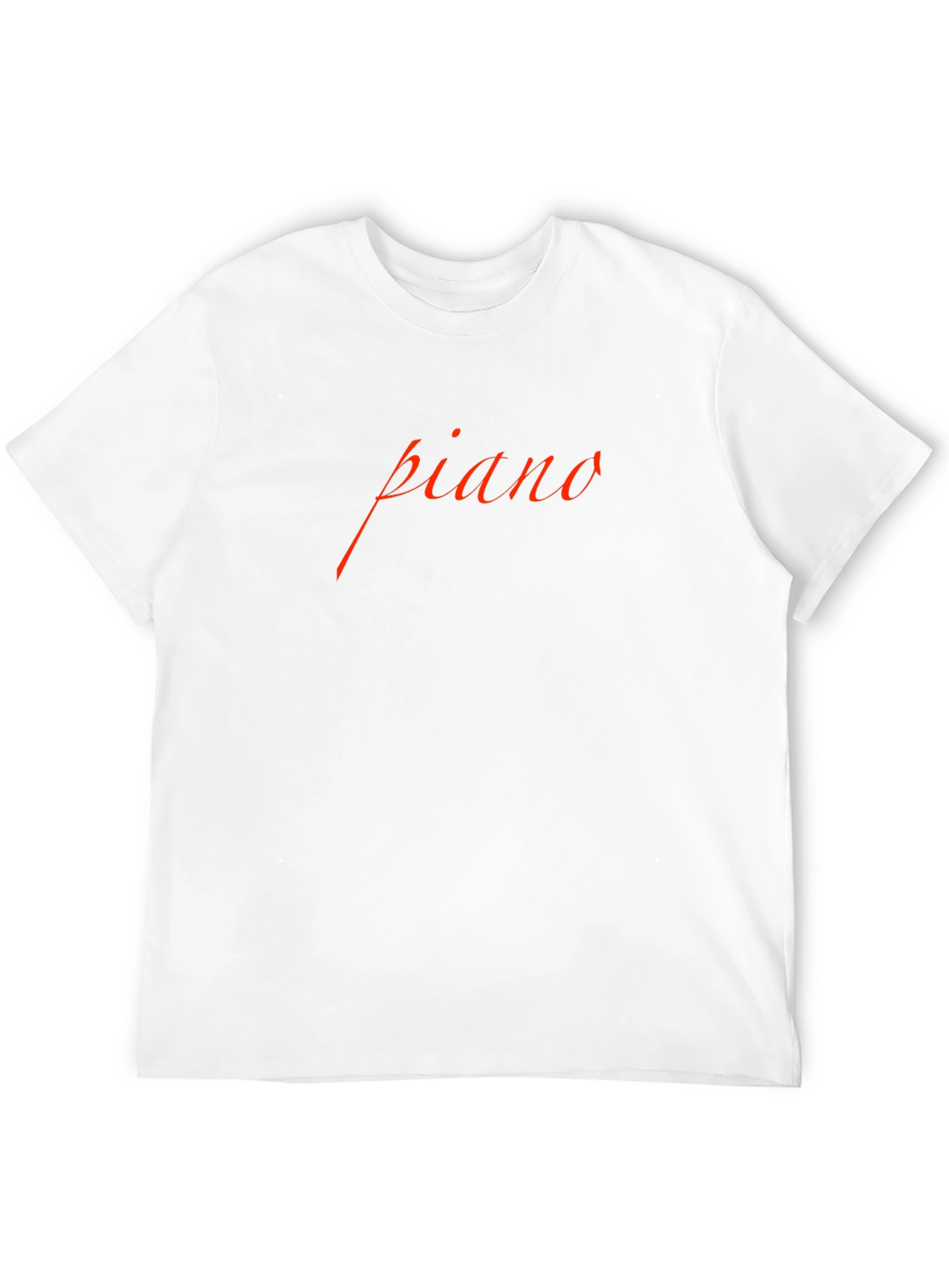 Piano Red Text T-Shirt