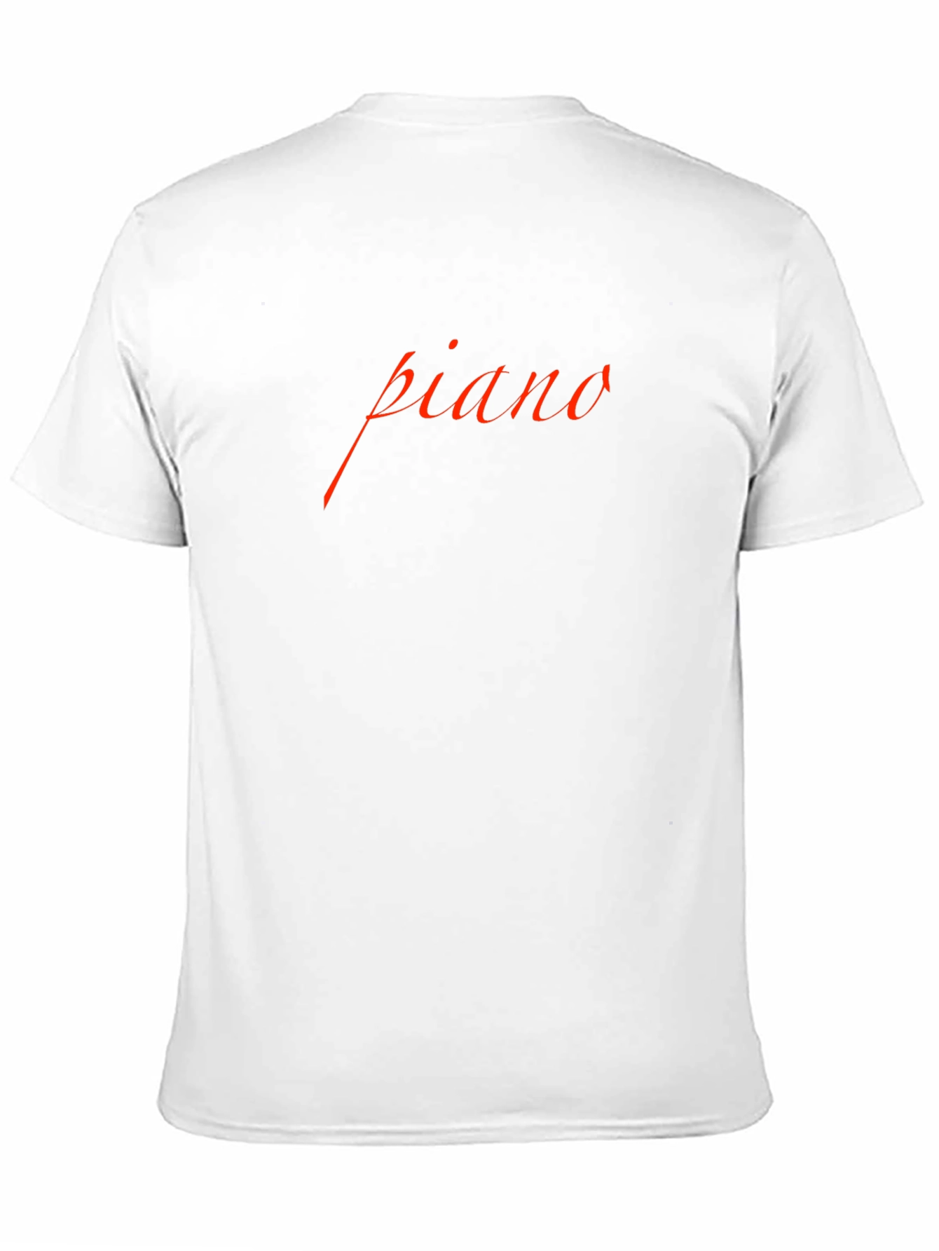 Piano Red Text T-Shirt